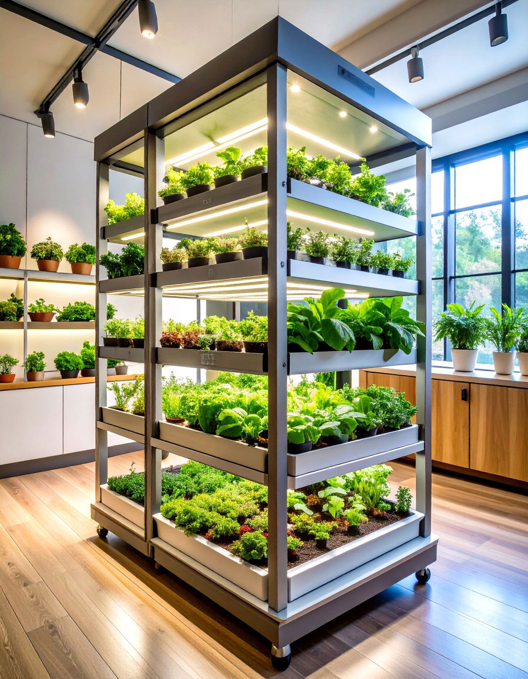 Multi Tier Rotating Gardens - 24 Indoor Plant Wall Ideas