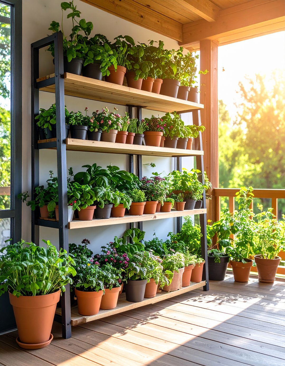 Multi Tier Shelf Greenhouse - 24 Porch Greenhouse Ideas