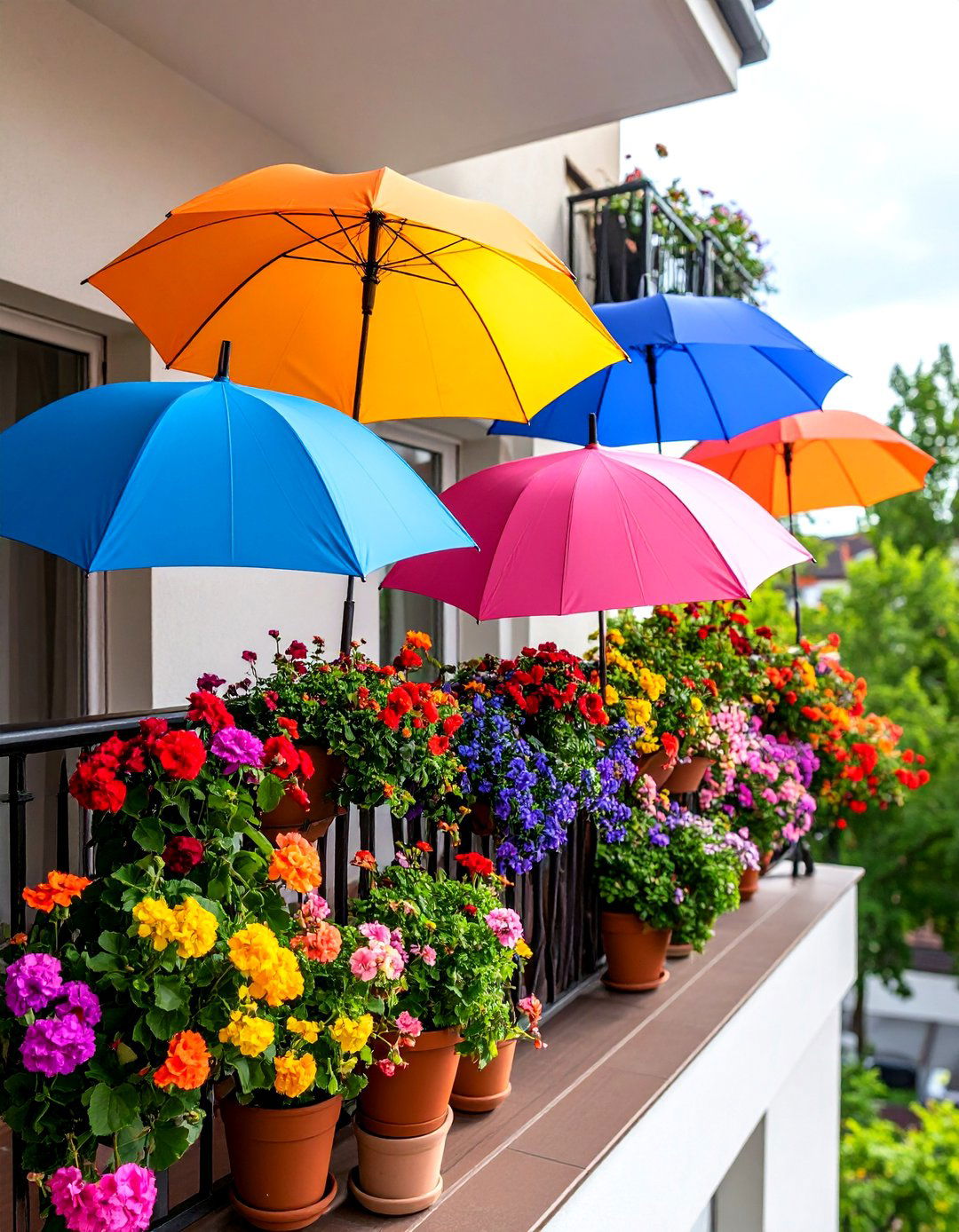 Multi Umbrella Shade Systems - 24 Balcony Shade Ideas