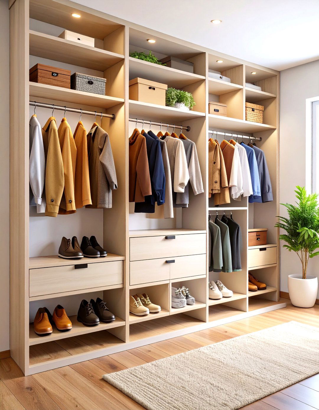 Multi Zone Mudroom Style Organization - 24 Hall Closet Organization Ideas