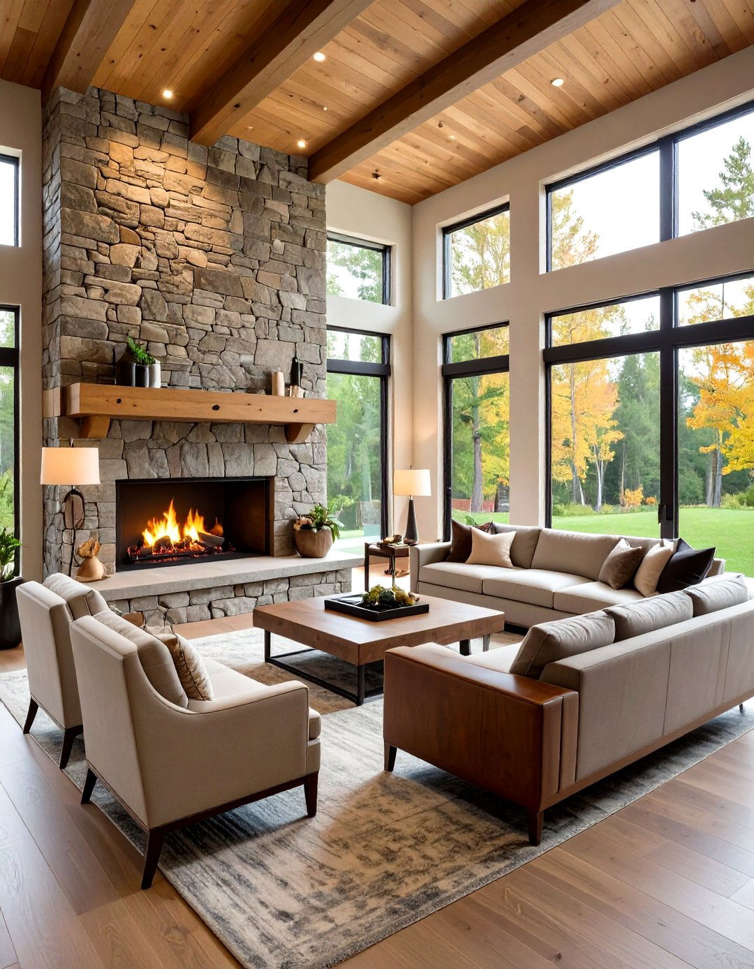 Multi level Hearth Design - 24 Faux Fireplace Ideas