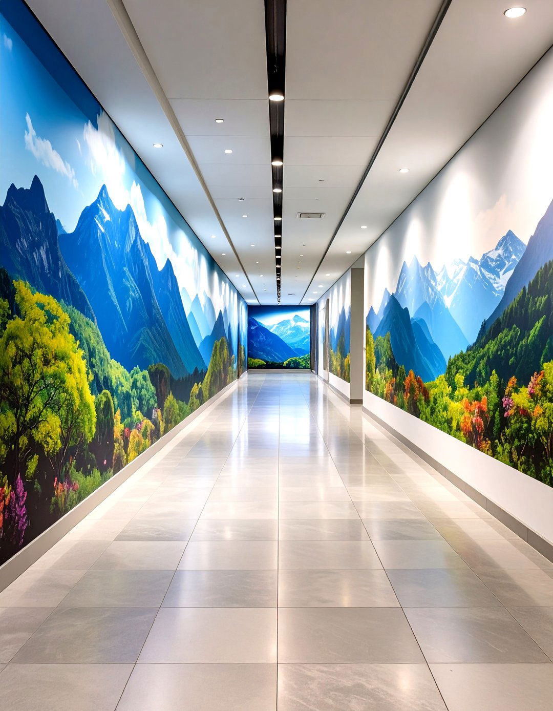 Mural Landscape Artistry - 24 Hallway Wallpaper Ideas