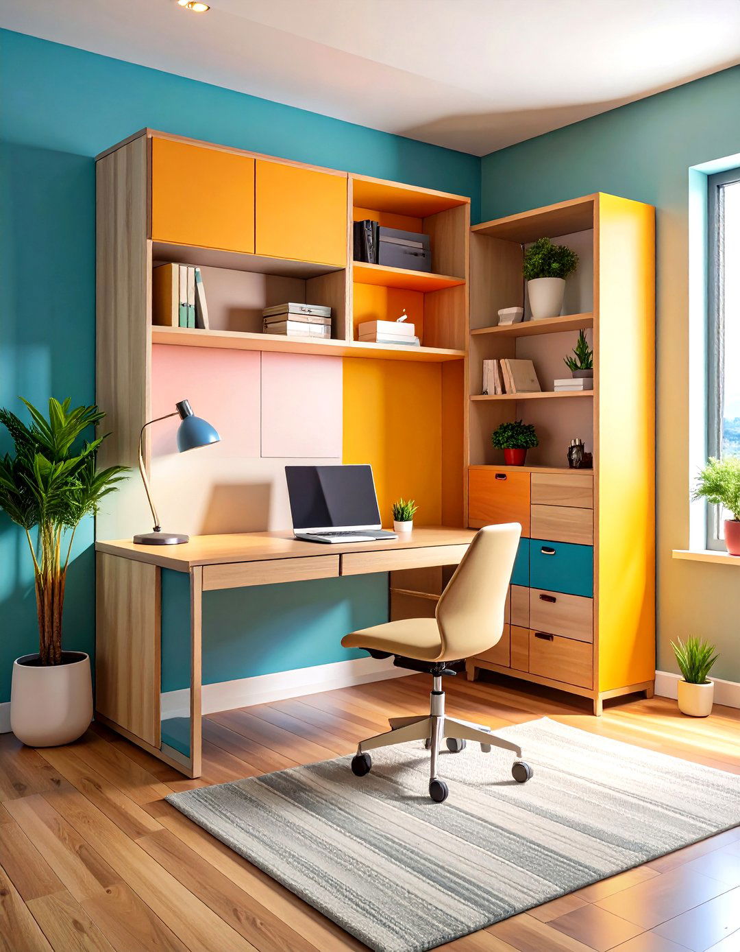 Murphy Desk Fold Away System - 24 Desk in Living Room Ideas
