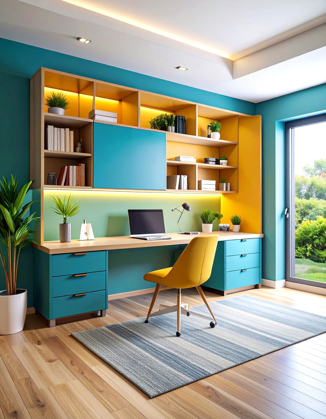 Murphy Desk Home Office with Hidden Storage Solutions - 24 Small Home Office Ideas