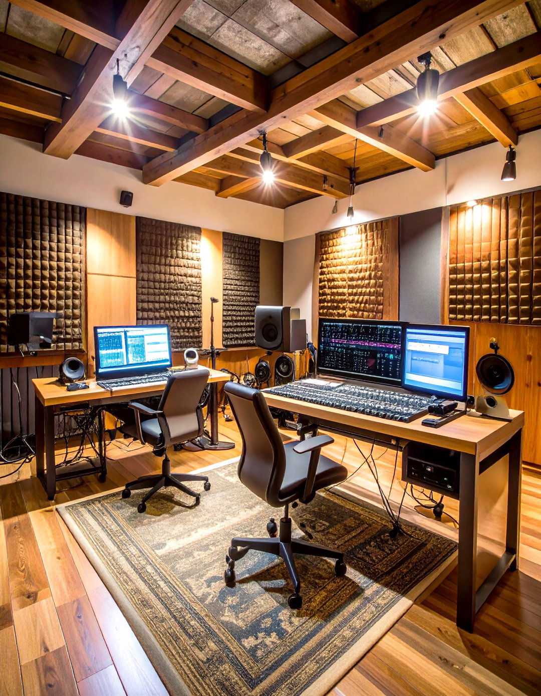 Music Studio Basement with Acoustic Treatment - 24 Basement Ideas