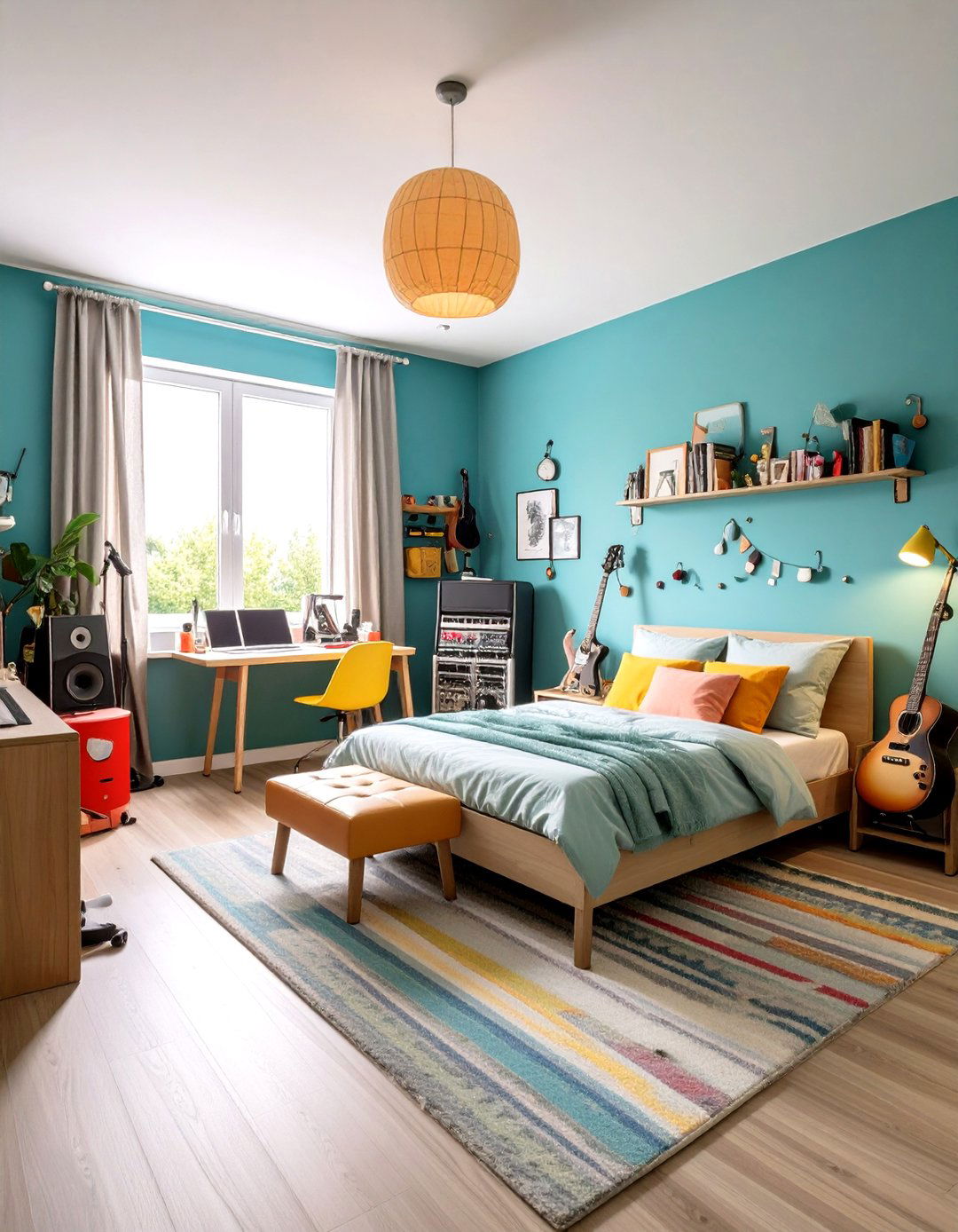 Music Studio Rock Star Bedroom - 24 Kids Room Ideas
