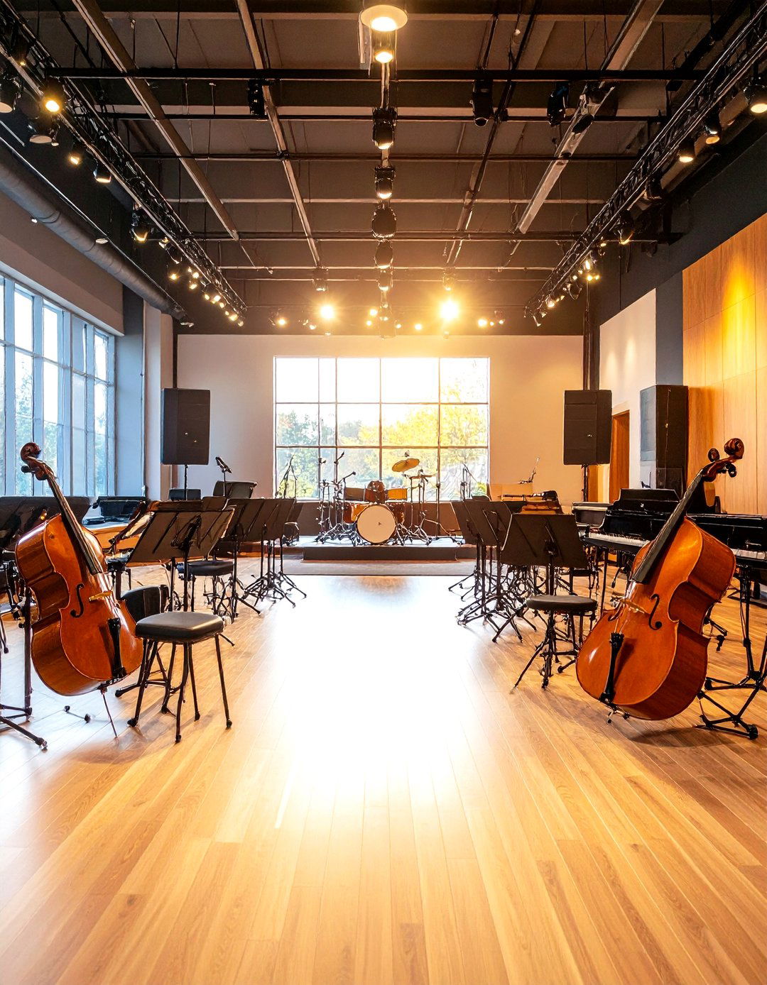 Music and Performing Arts Stage - 24 School Mural Ideas