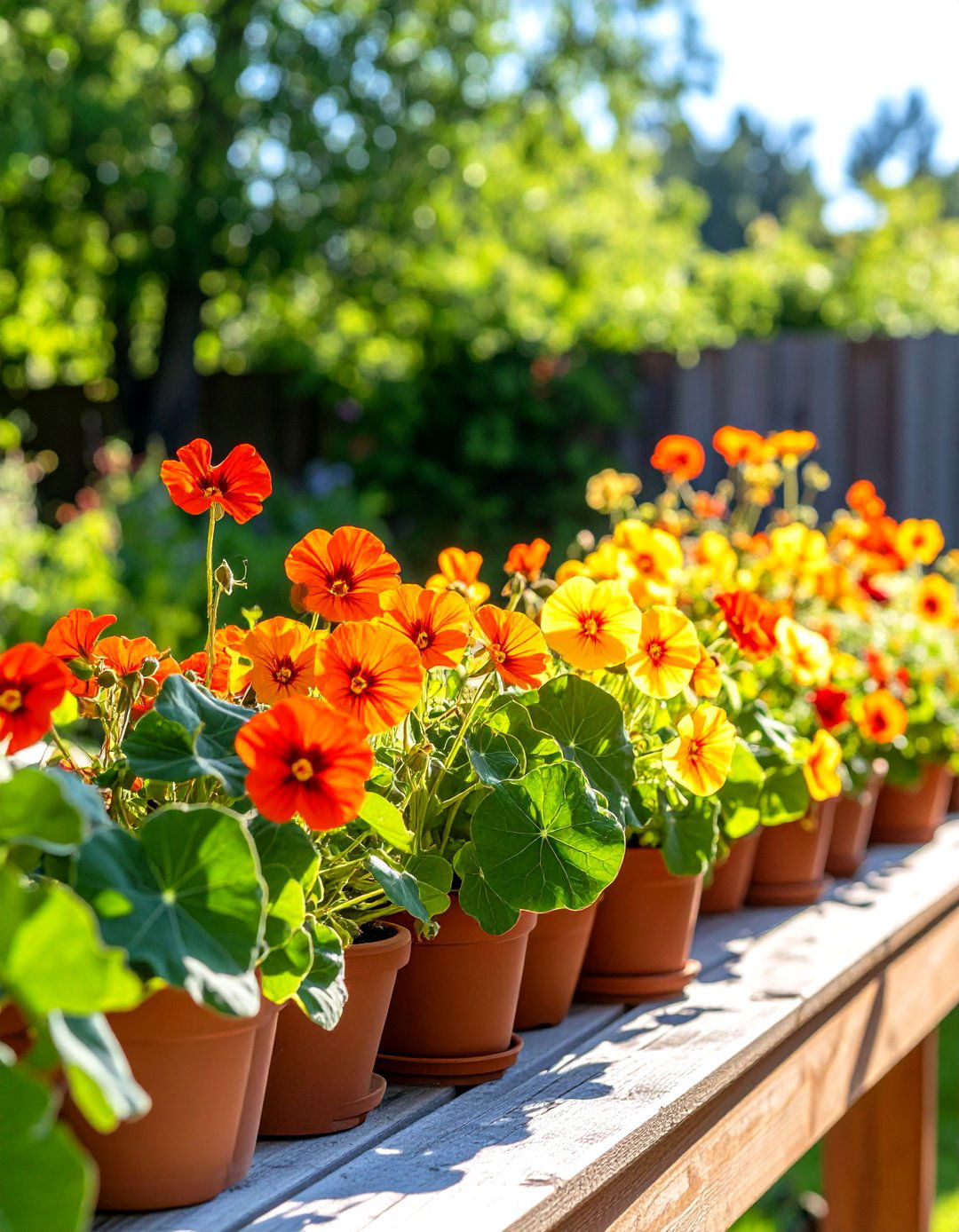 Nasturtiums for Edible Flower Gardens - 24 Outdoor Plants for Patio