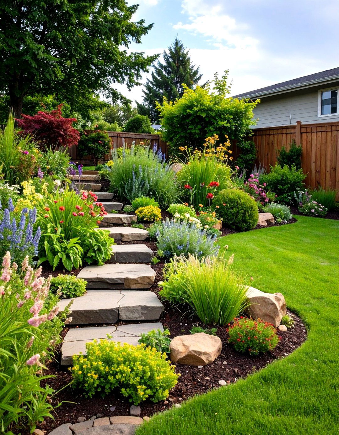 Native Plant Erosion Control Gardens - 24 Sloping Garden Design Ideas