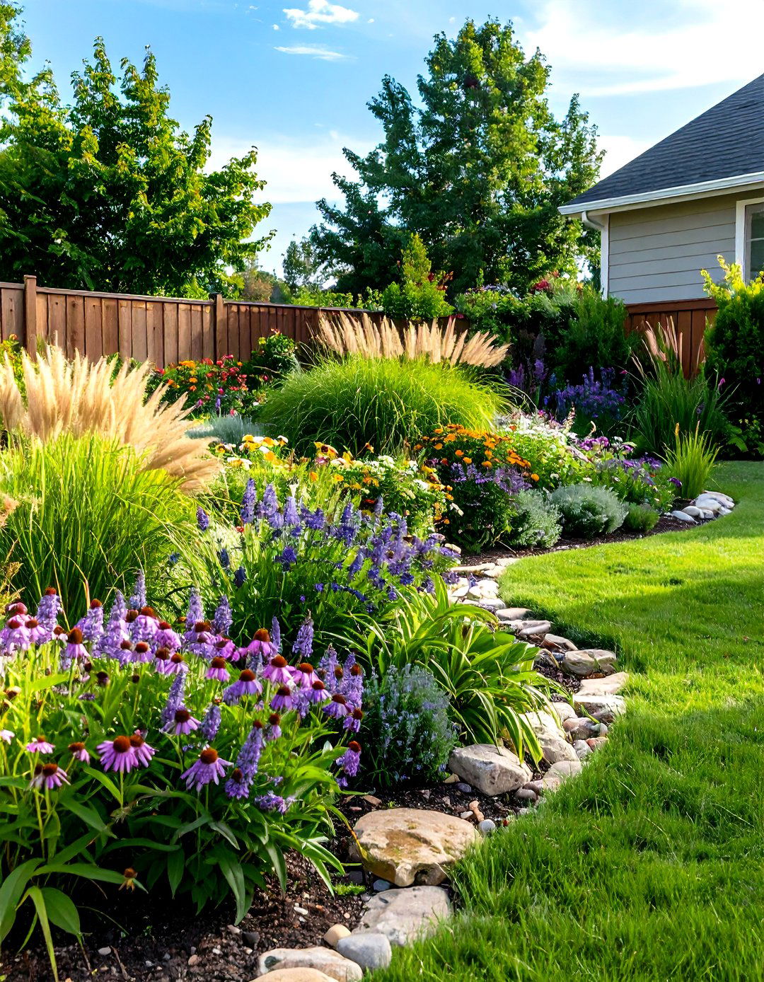 Native Prairie Plant Gardens - 24 Mid-century Modern Landscaping Ideas
