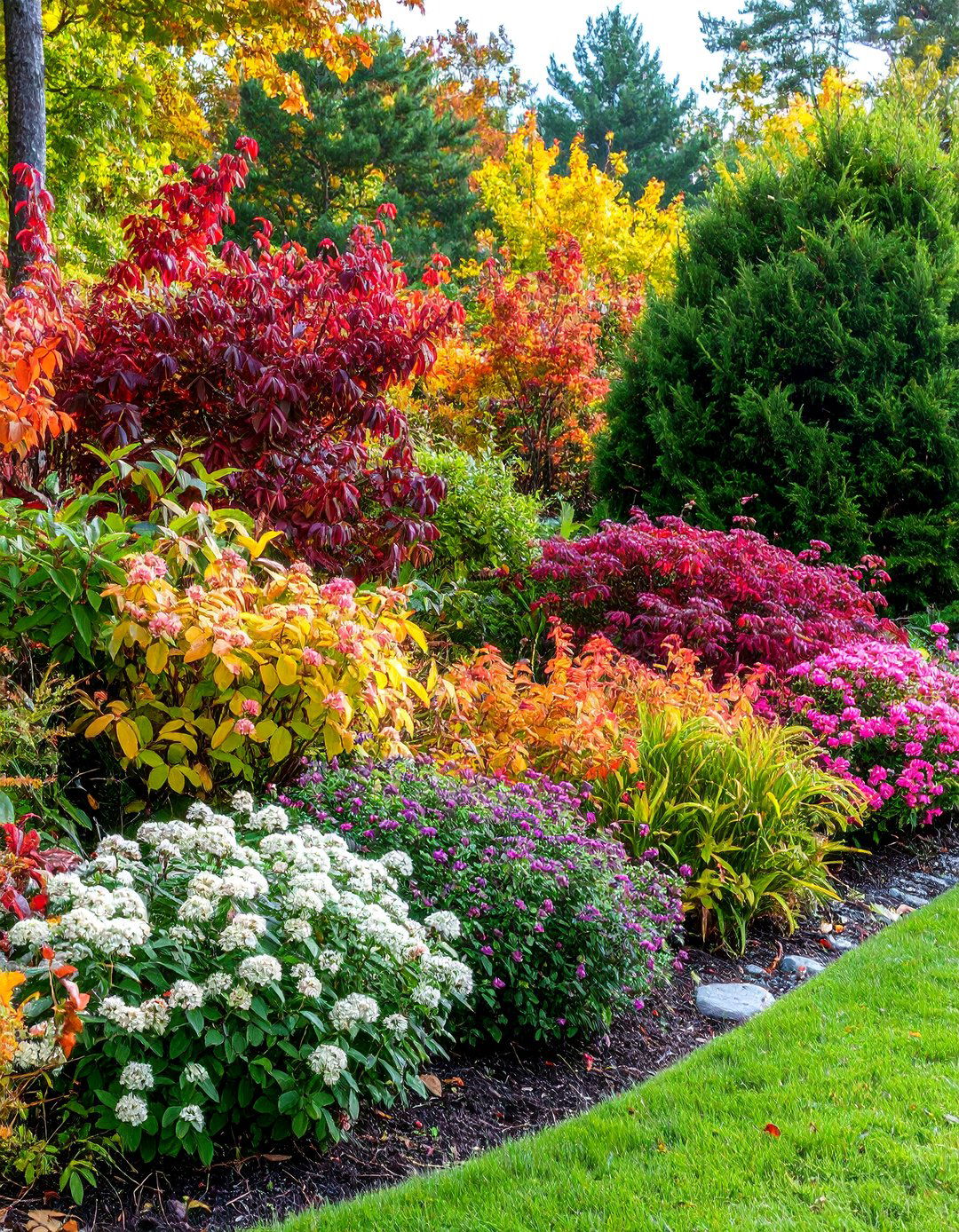 Native Shrub Understory Border - 24 Low Maintenance Garden Border Ideas