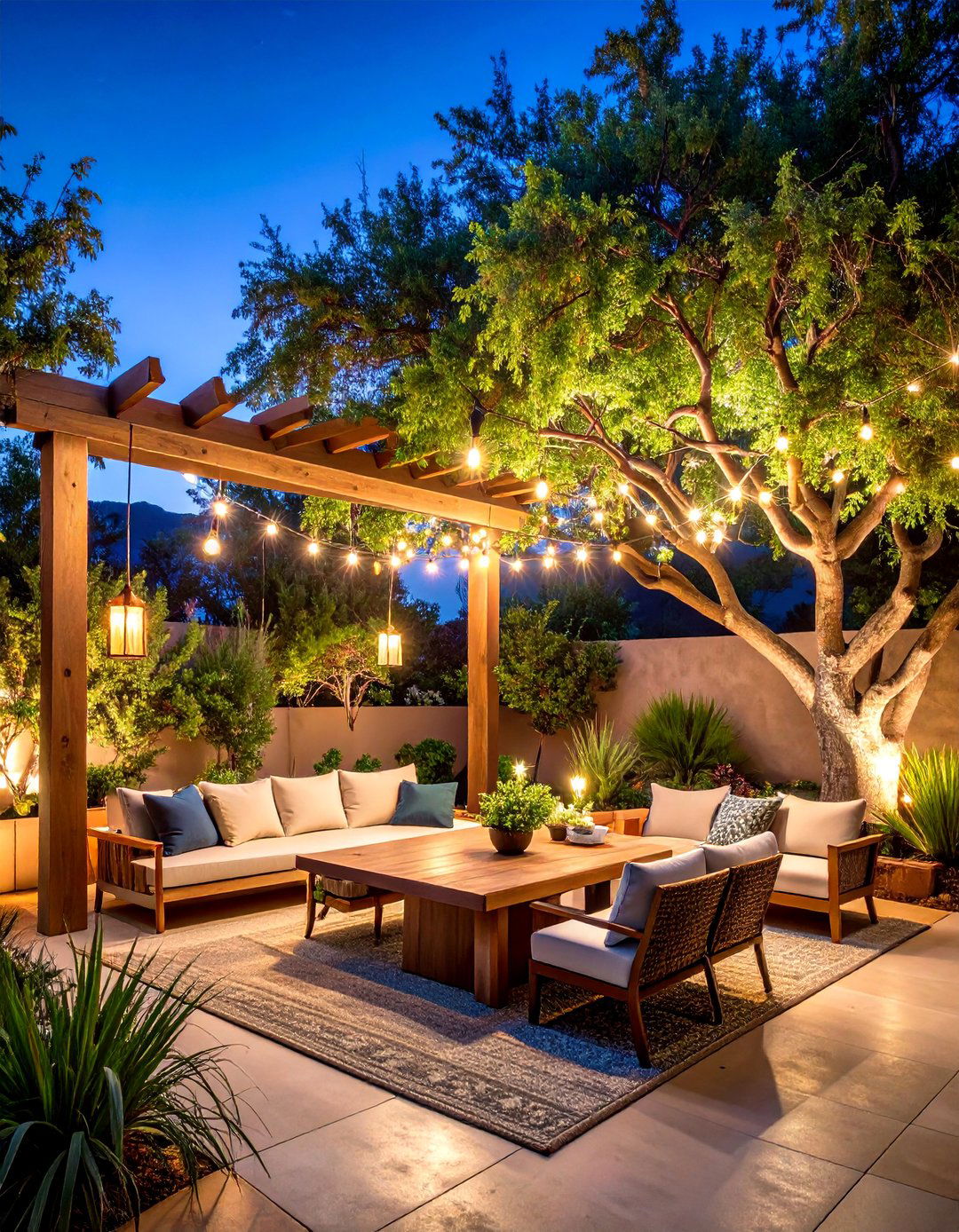Native Tree Canopy Design - 24 Arizona Backyard Ideas