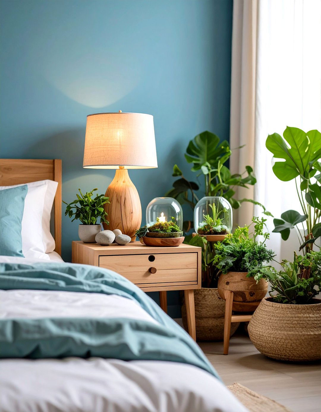 Natural Biophilic Sanctuary - 24 Nightstand Decor Ideas