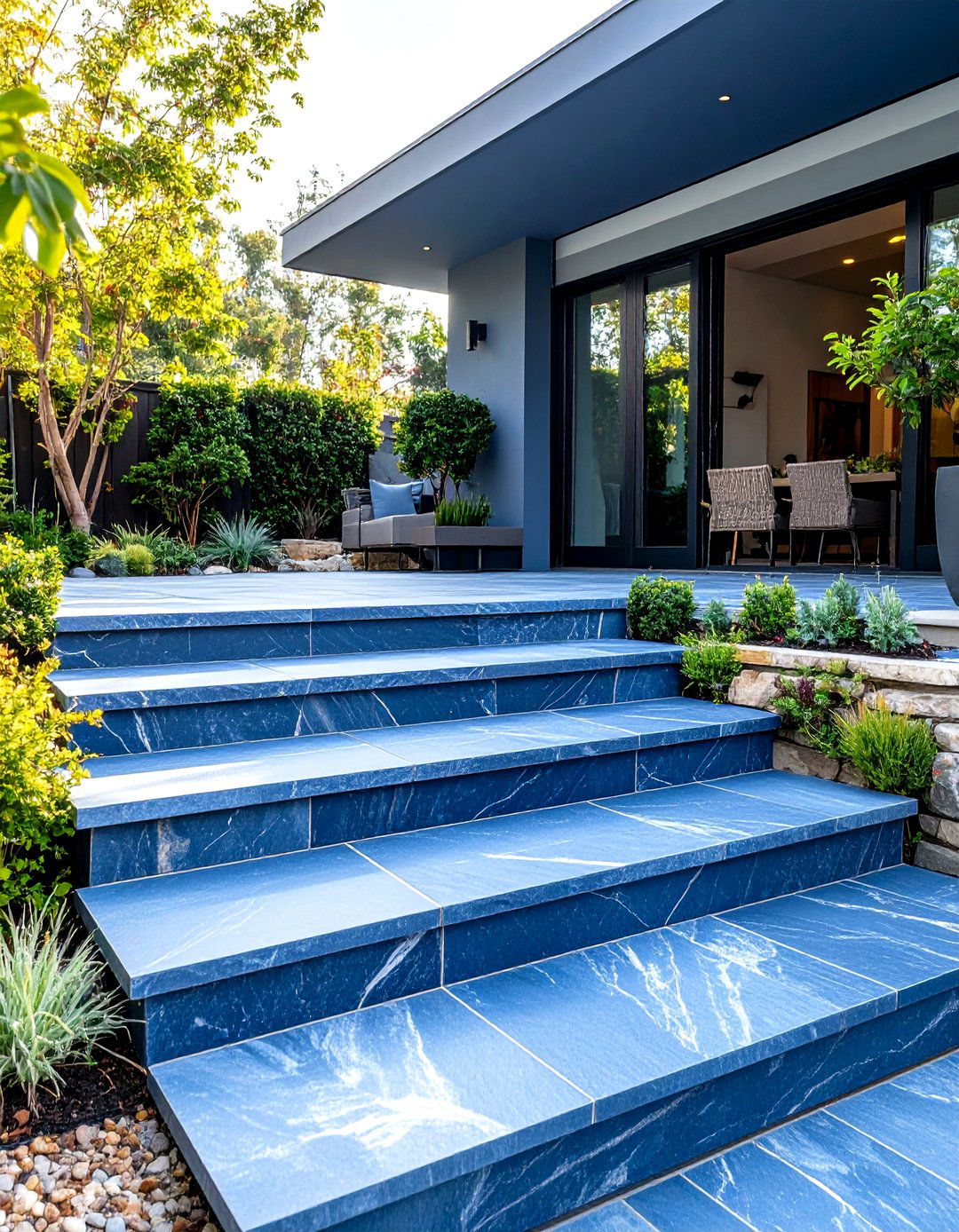 Natural Bluestone Patio Steps - 24 Patio Steps Ideas