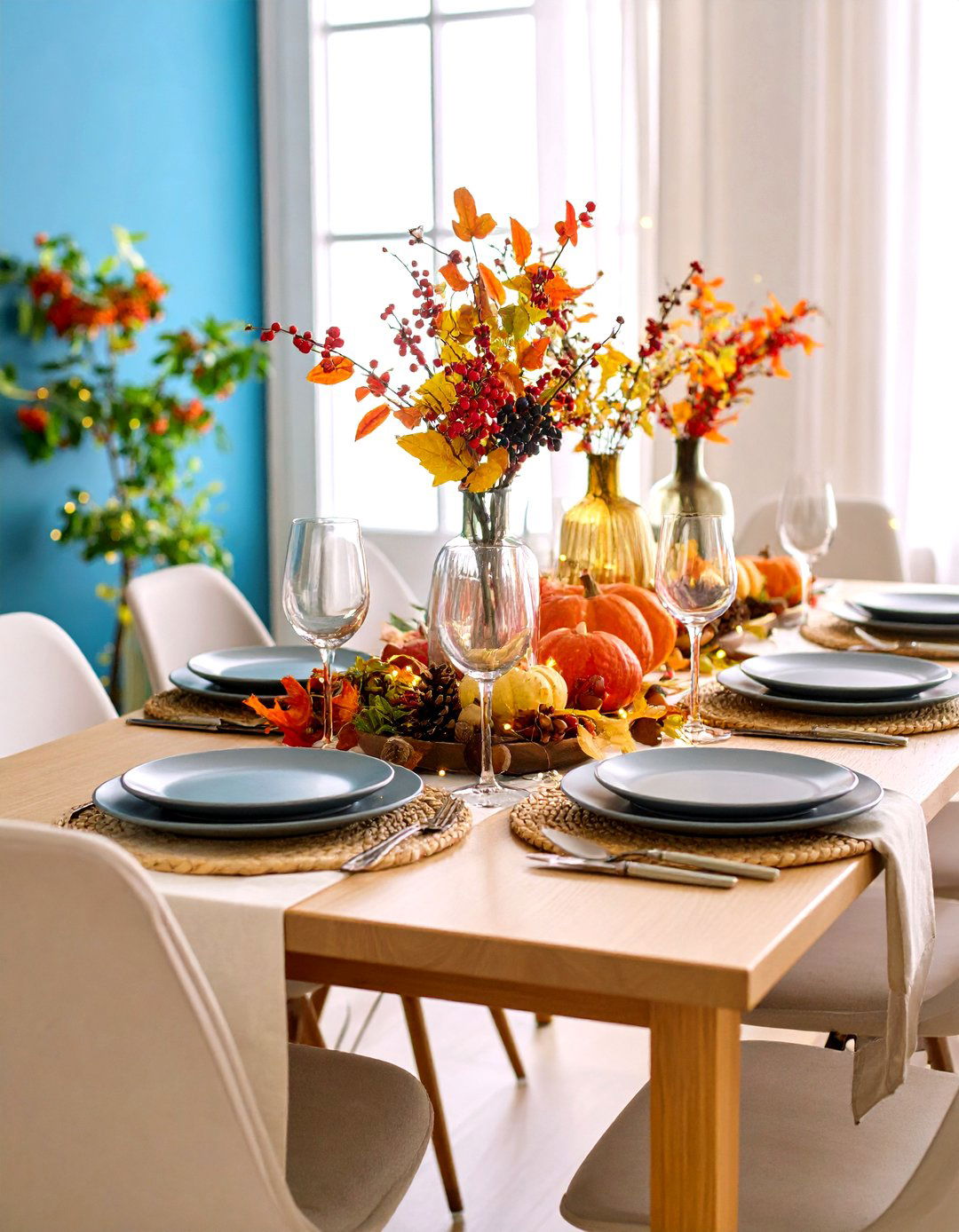 Natural Branch Arrangements - 24 Fall Table Decor Ideas