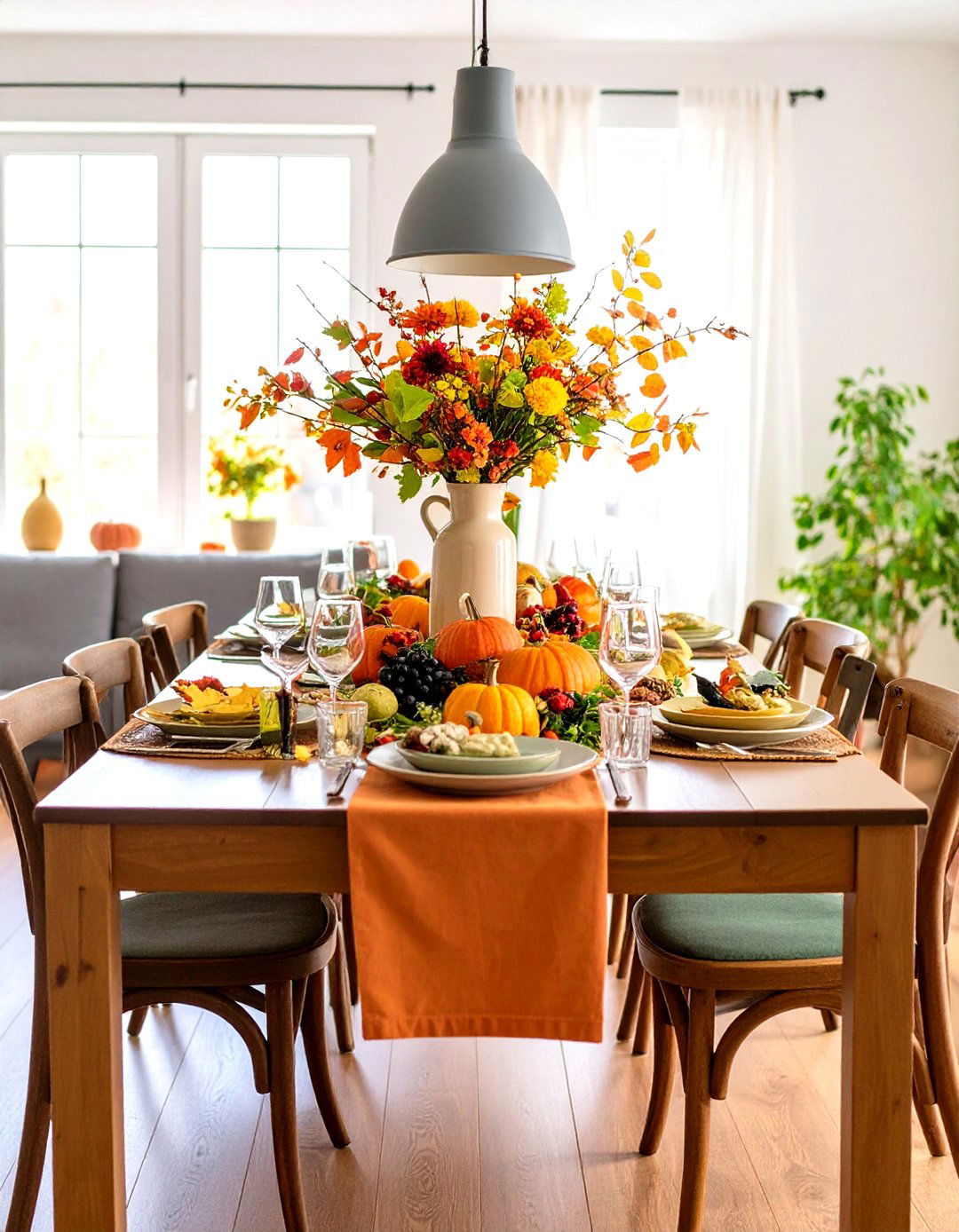 Natural Branch Centerpieces - 24 Rustic Dining Room Ideas