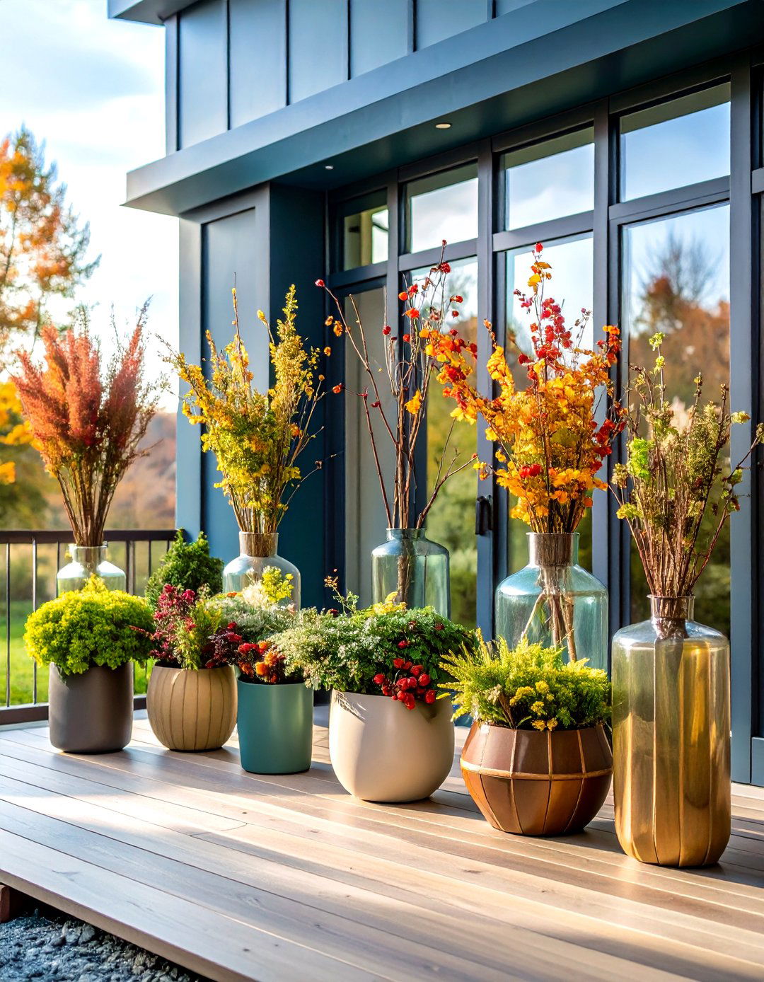 Natural Branch and Twig Arrangements - 24 fall outdoor decorating ideas