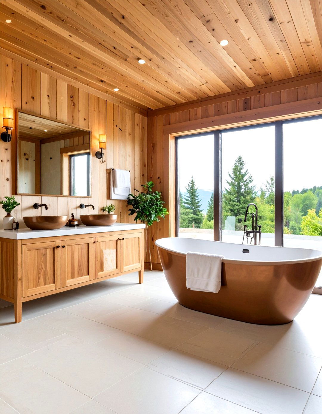 Natural Cedar Shiplap Bathroom Warmth - 24 shiplap bathroom ideas