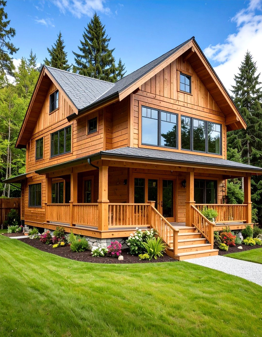 Natural Cedar Wood Siding - 24 Scandinavian House Exterior Ideas