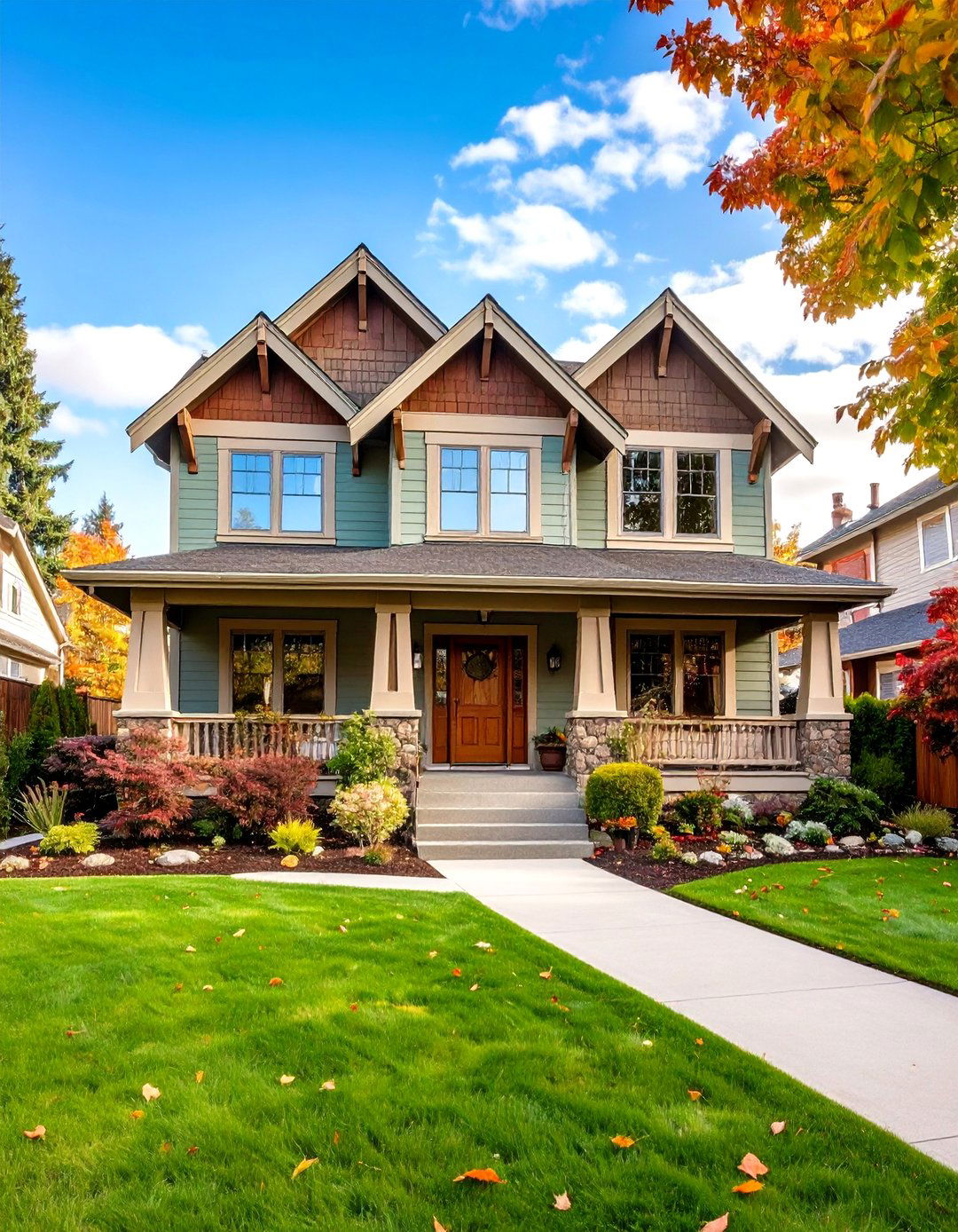 Natural Color Palette Design - 24 Craftsman Style House Exterior Ideas