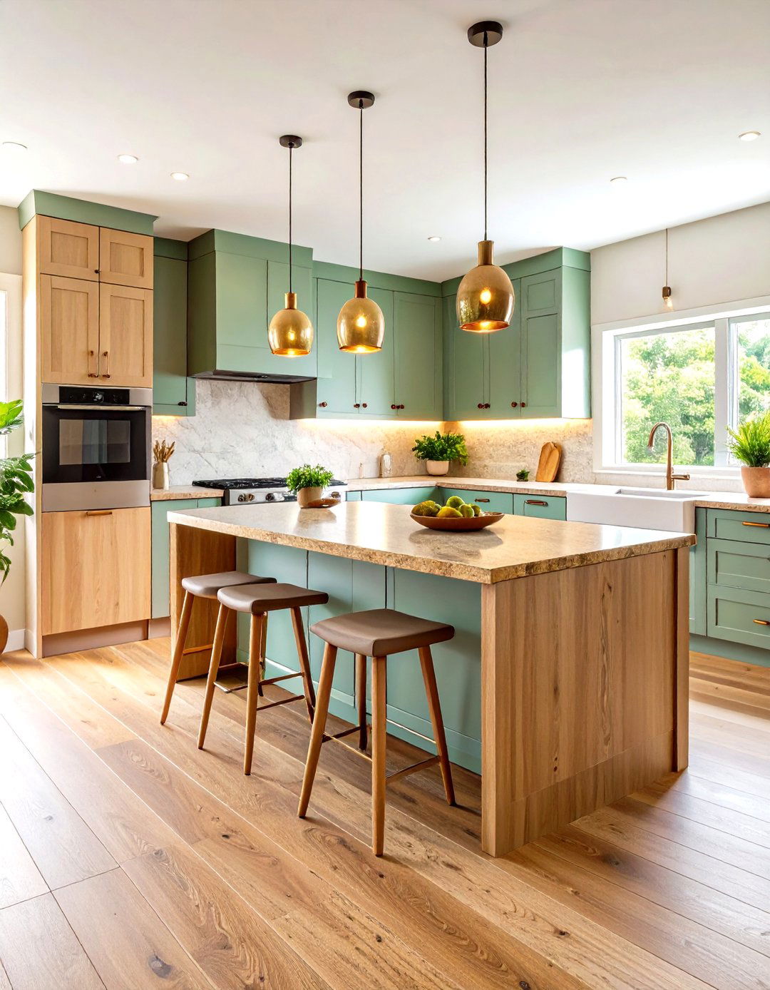 Natural Cork Look Linoleum Kitchen Options - 24 Linoleum Kitchen Flooring Ideas