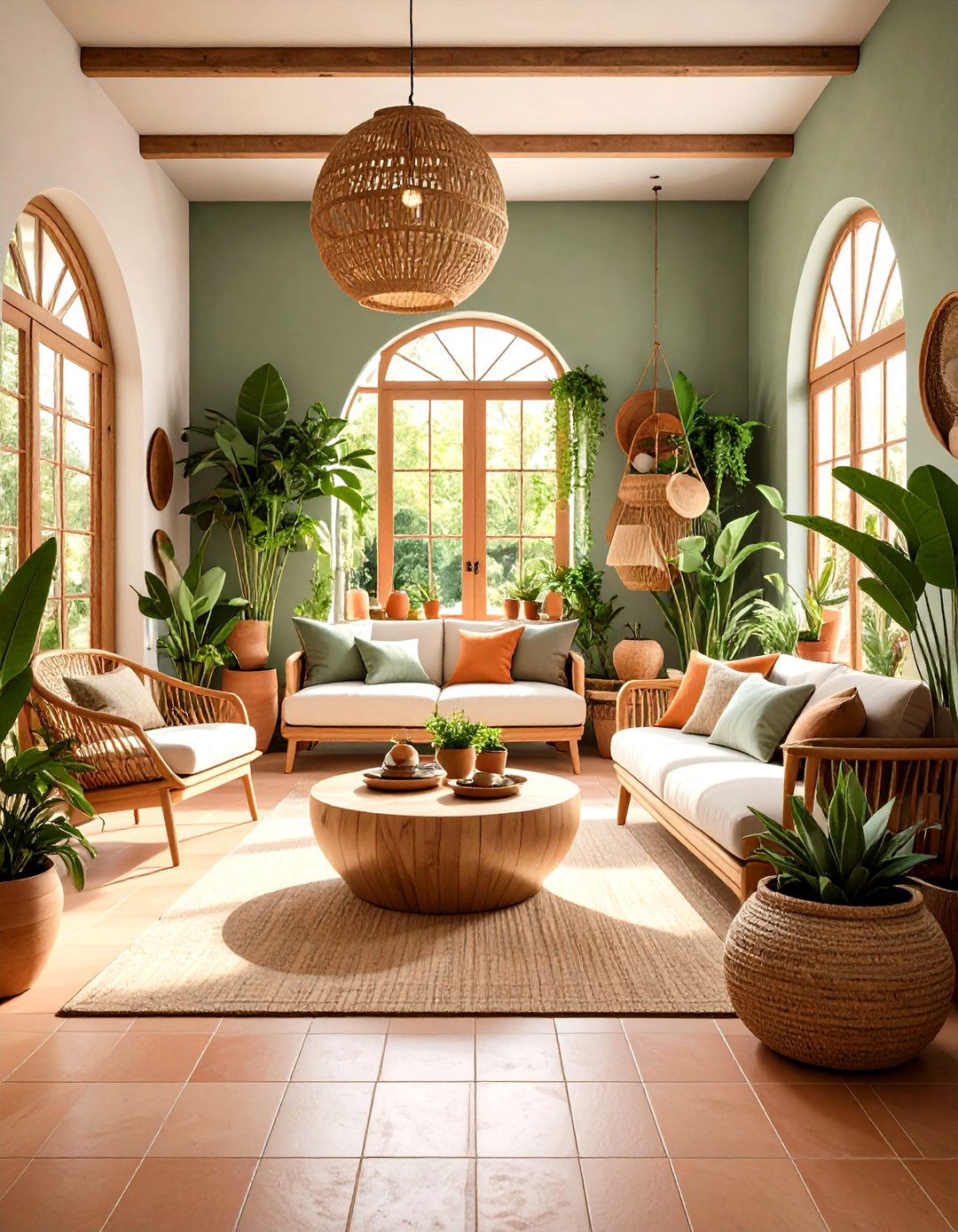 Natural Earth Tone Sanctuary - 24 Sunken Living Room Ideas