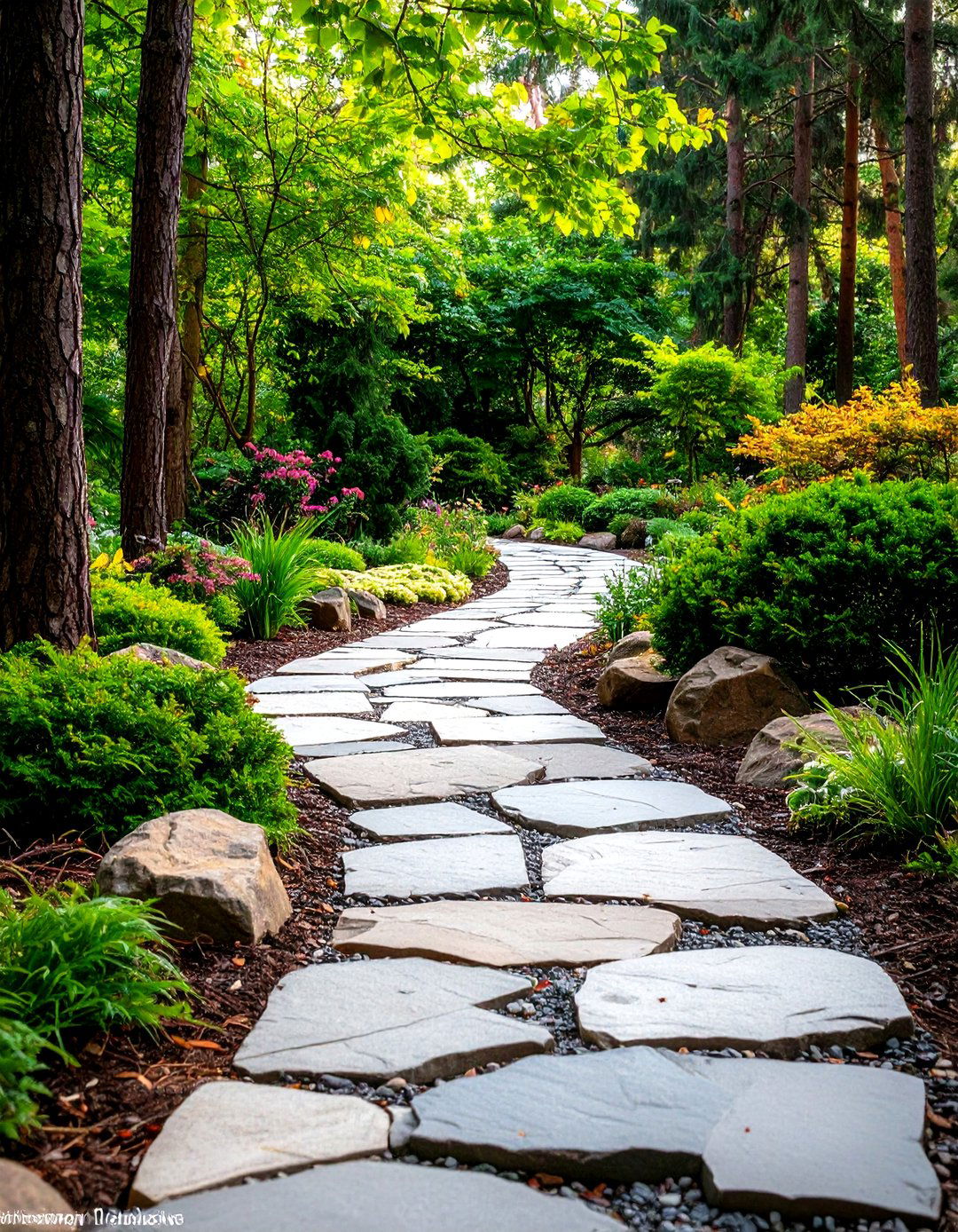 Natural Edge Granite Walkway - 24 Granite Walkway Ideas