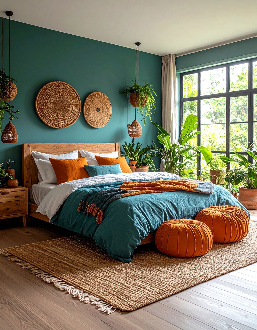 Natural Element Teal Orange Bedroom - 24 Teal and Orange Bedroom Ideas