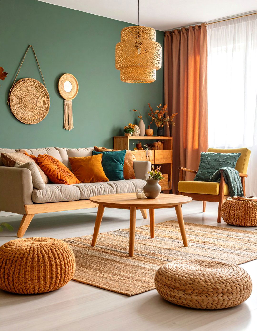 Natural Elements Fall Living Room - 24 Fall Living Room Ideas