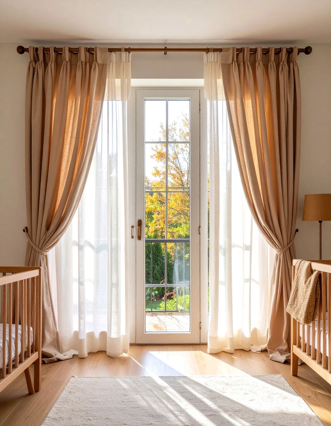 Natural Fiber Curtains - 24 Minimalist Nursery Ideas