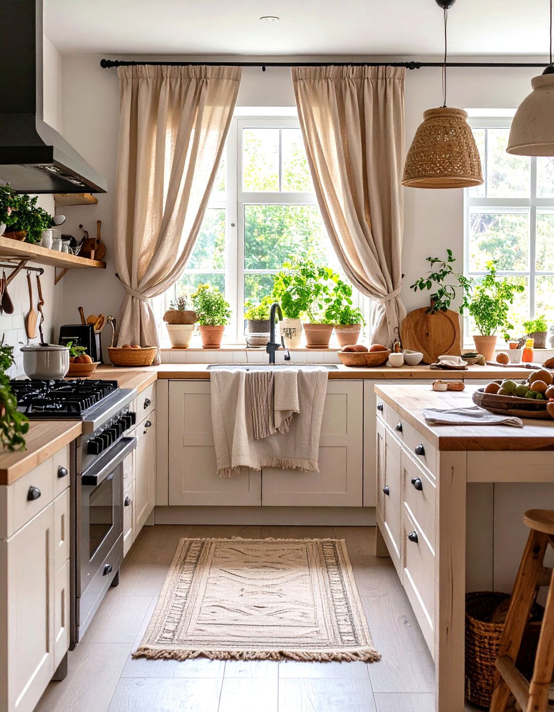 Natural Fiber Kitchen Textiles - 24 Earthy Kitchen Ideas