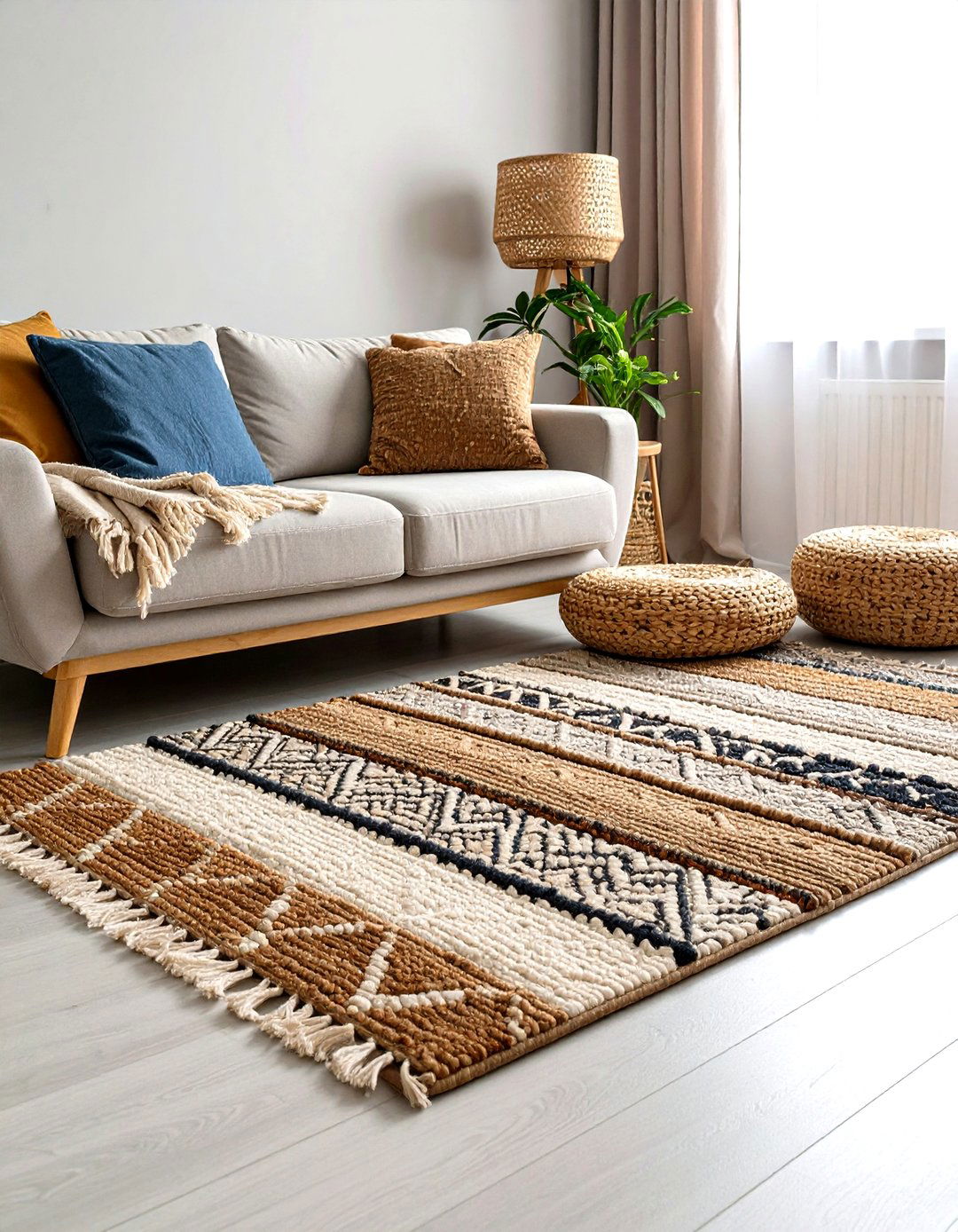 Natural Fiber Rug Foundations - 24 Cabin Decor Ideas
