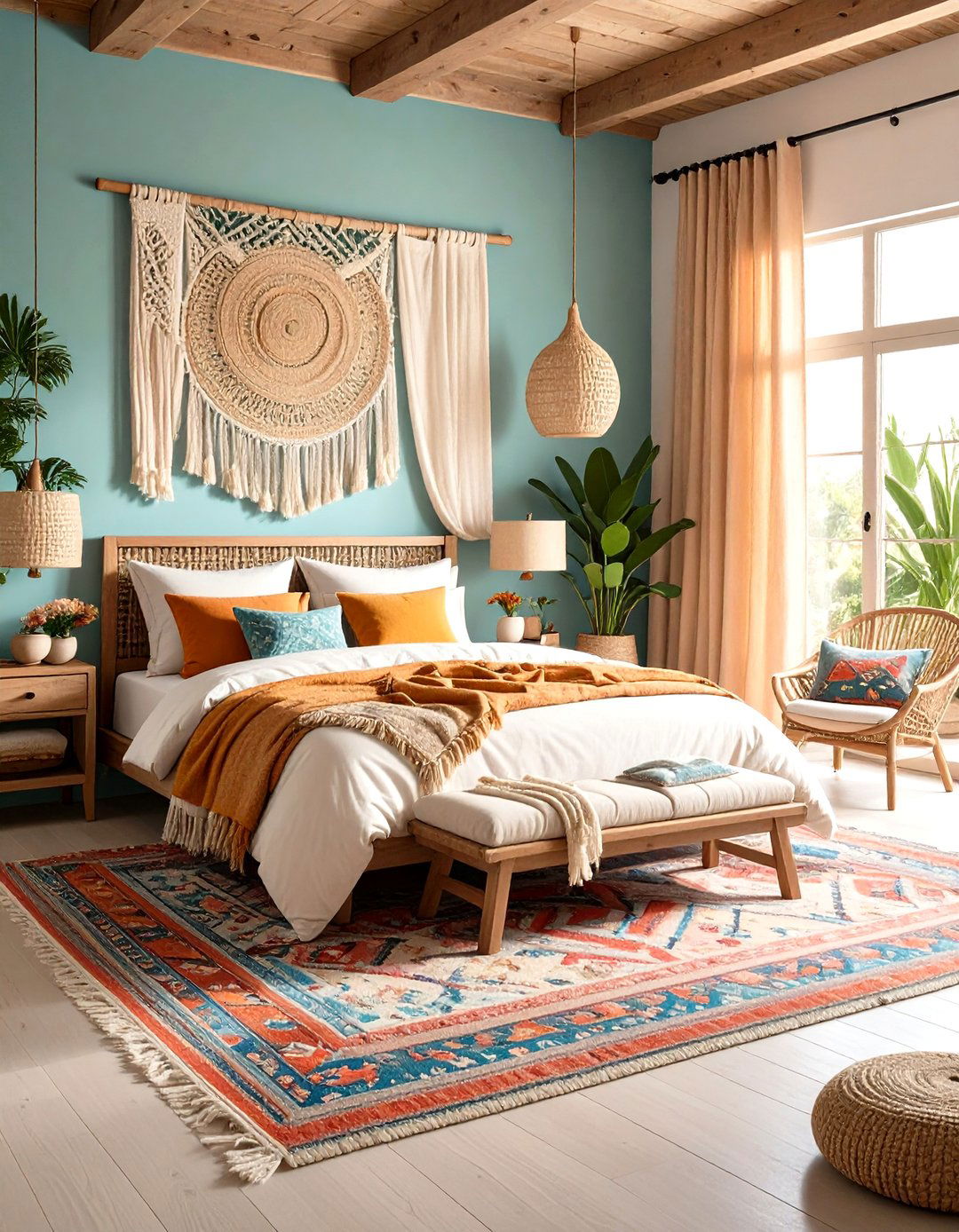 Natural Fiber Textile Haven - 24 Hippie Bedroom Ideas