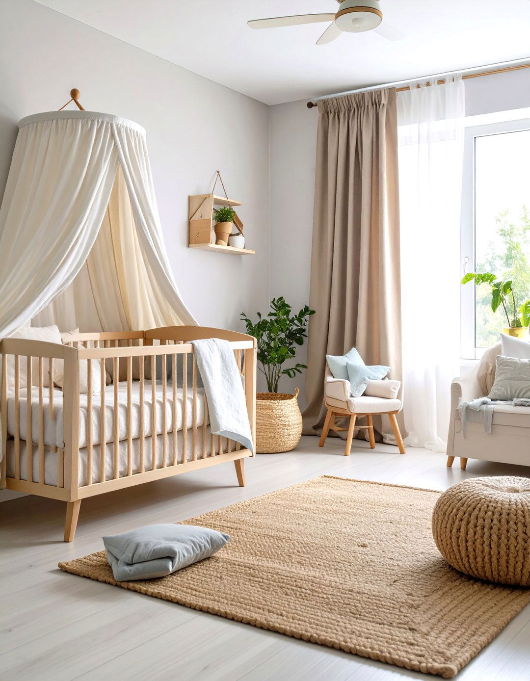Natural Fiber Textiles - 24 Minimalist Nursery Ideas