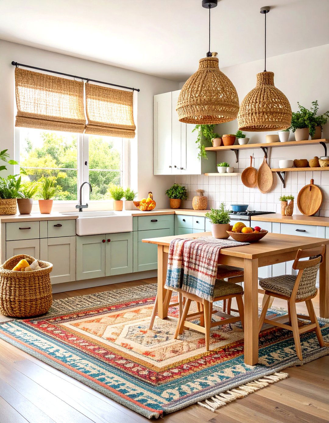 Natural Fiber Textiles - 24 Organic Kitchen Design Ideas