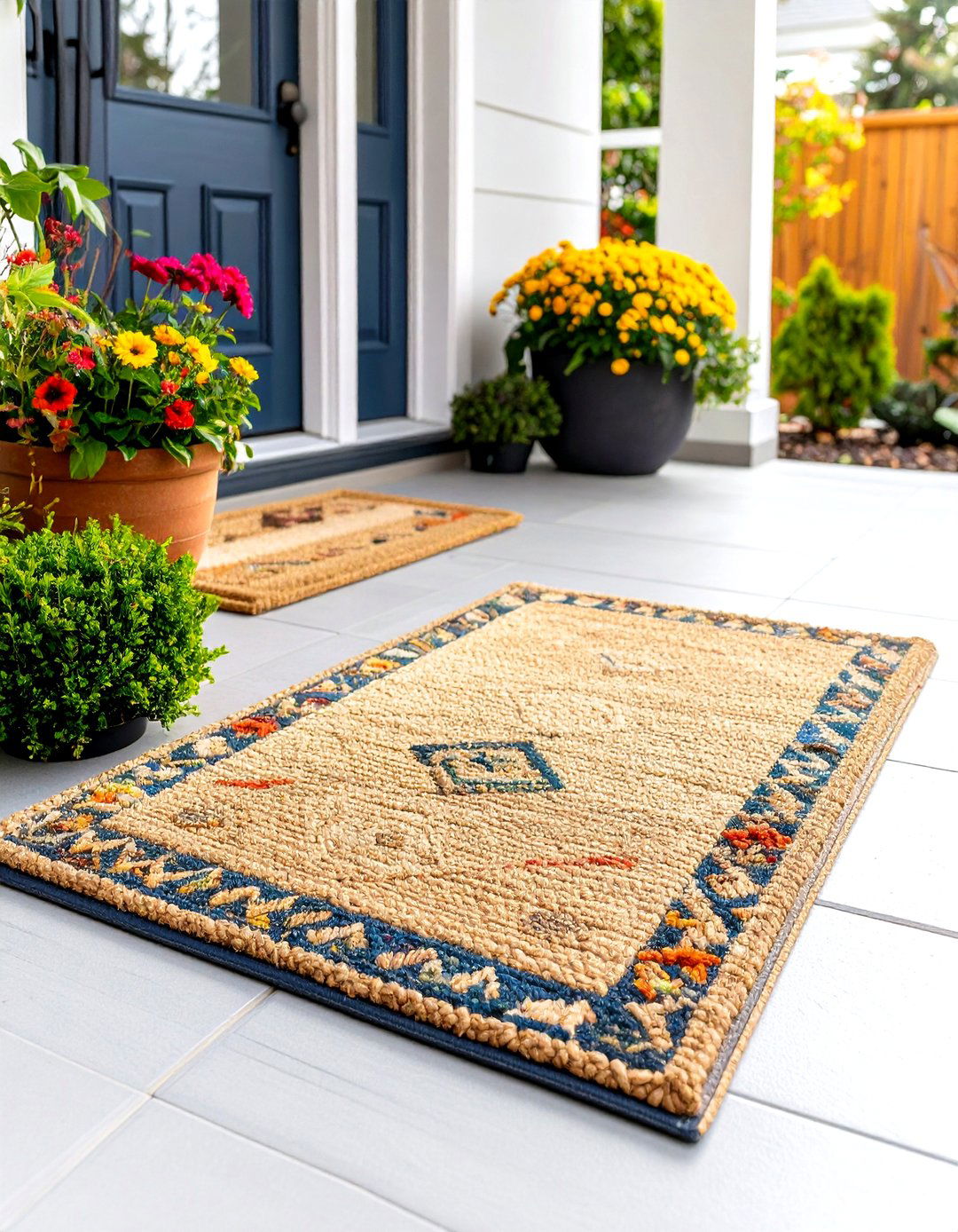 Natural Fiber Textures - 24 Front Door Mat Ideas