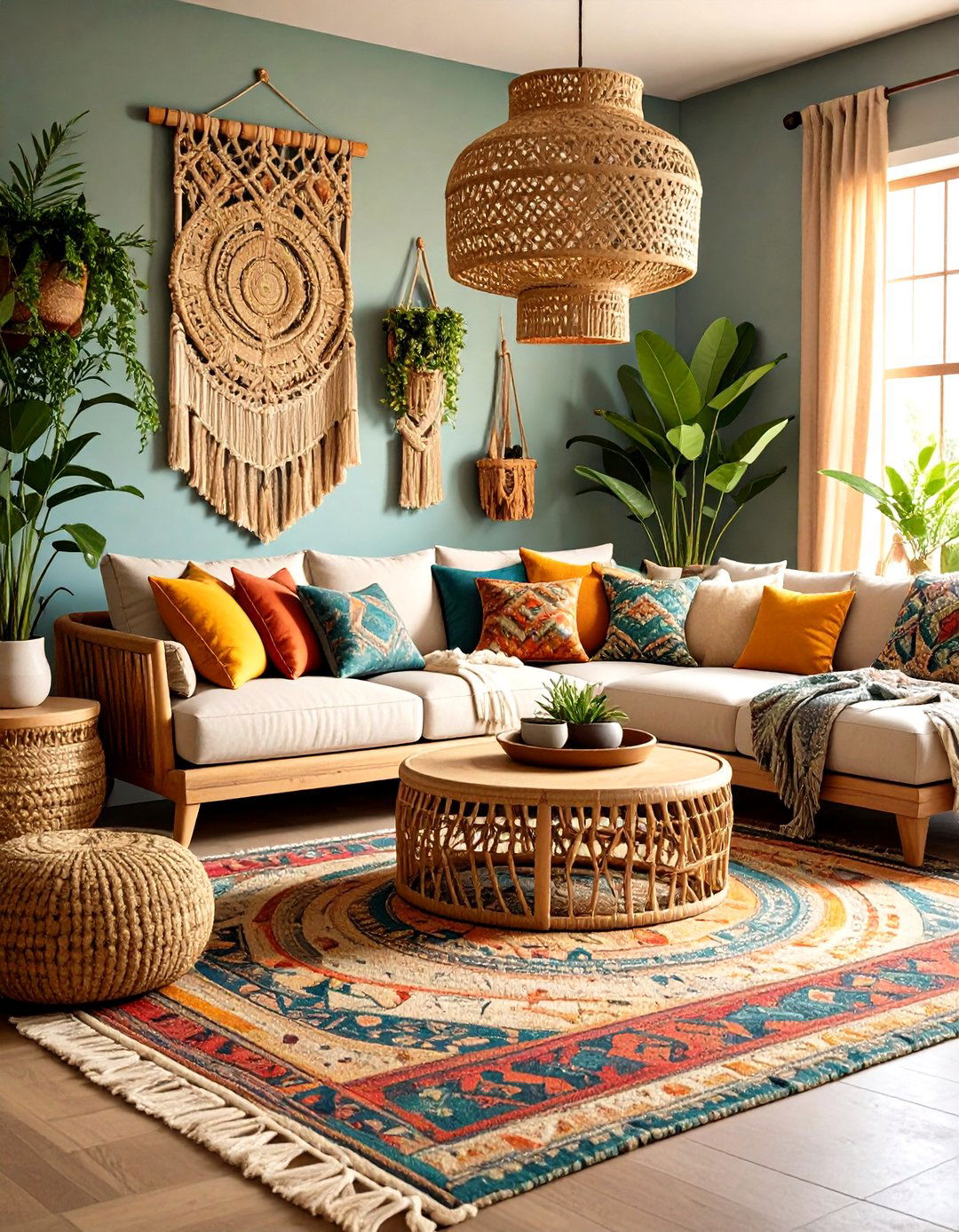Natural Fiber Textures - 24 Gypsy Bohemian Living Room Ideas