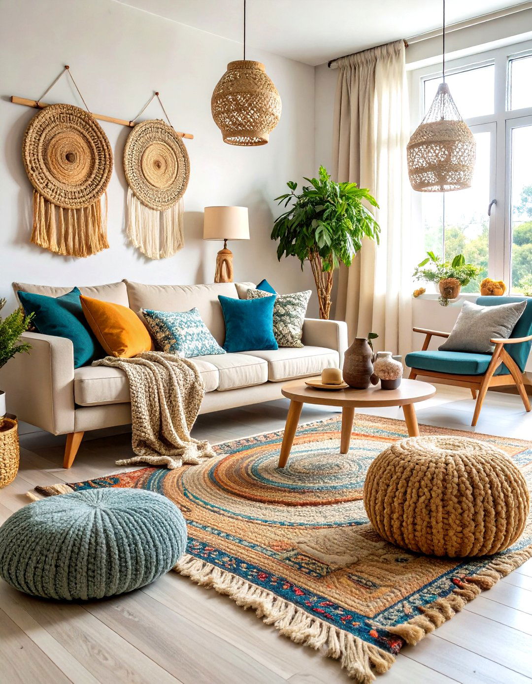 Natural Fiber Textures - 24 Japandi Living Room Ideas