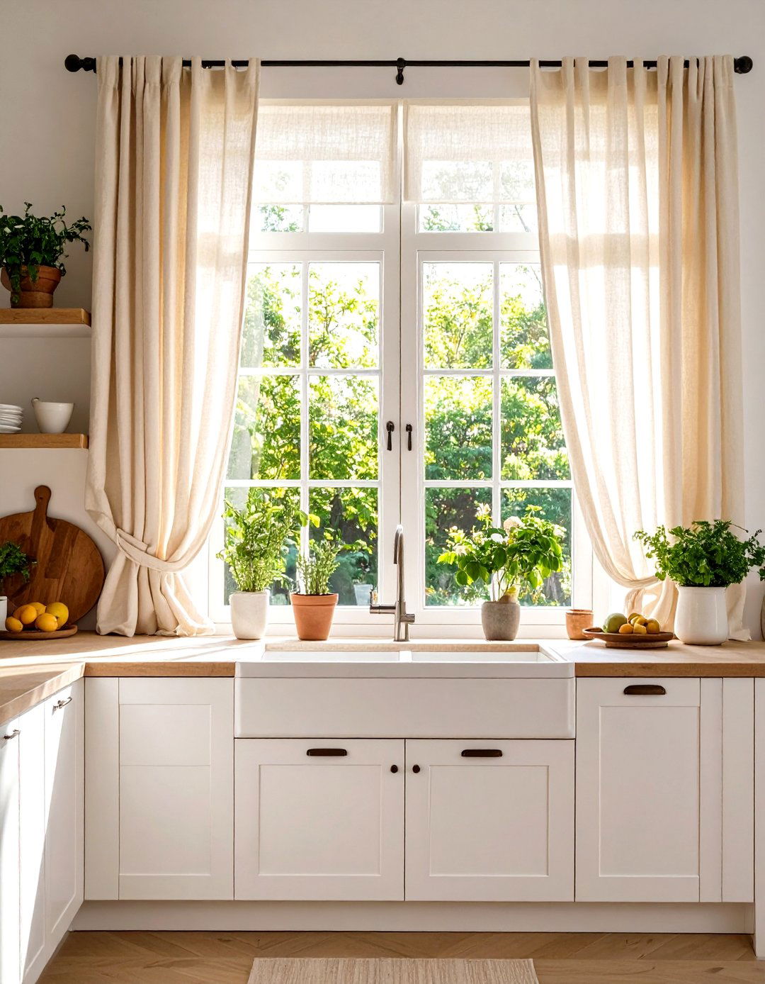 Natural Fiber Window Treatments - 24 Tuscan Kitchen Design Ideas
