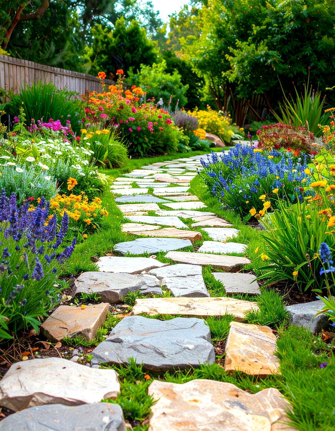 Natural Fieldstone Pathways - 24 Natural Walkway Ideas