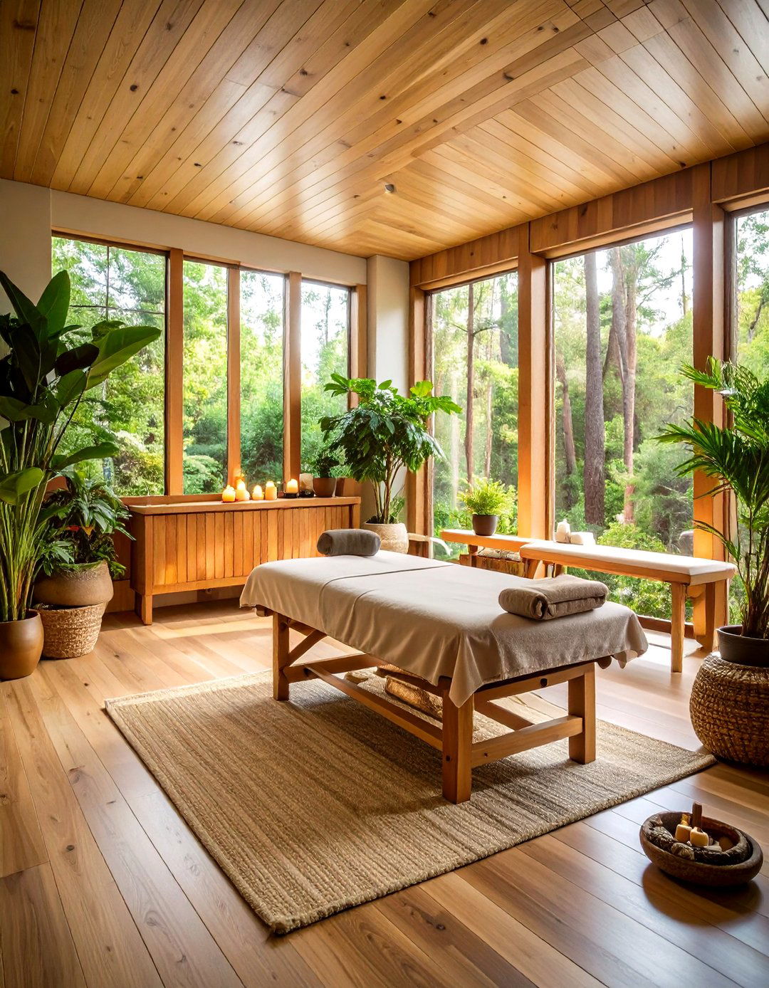 Natural Forest Retreat Setup - 24 Massage Room Setup Ideas