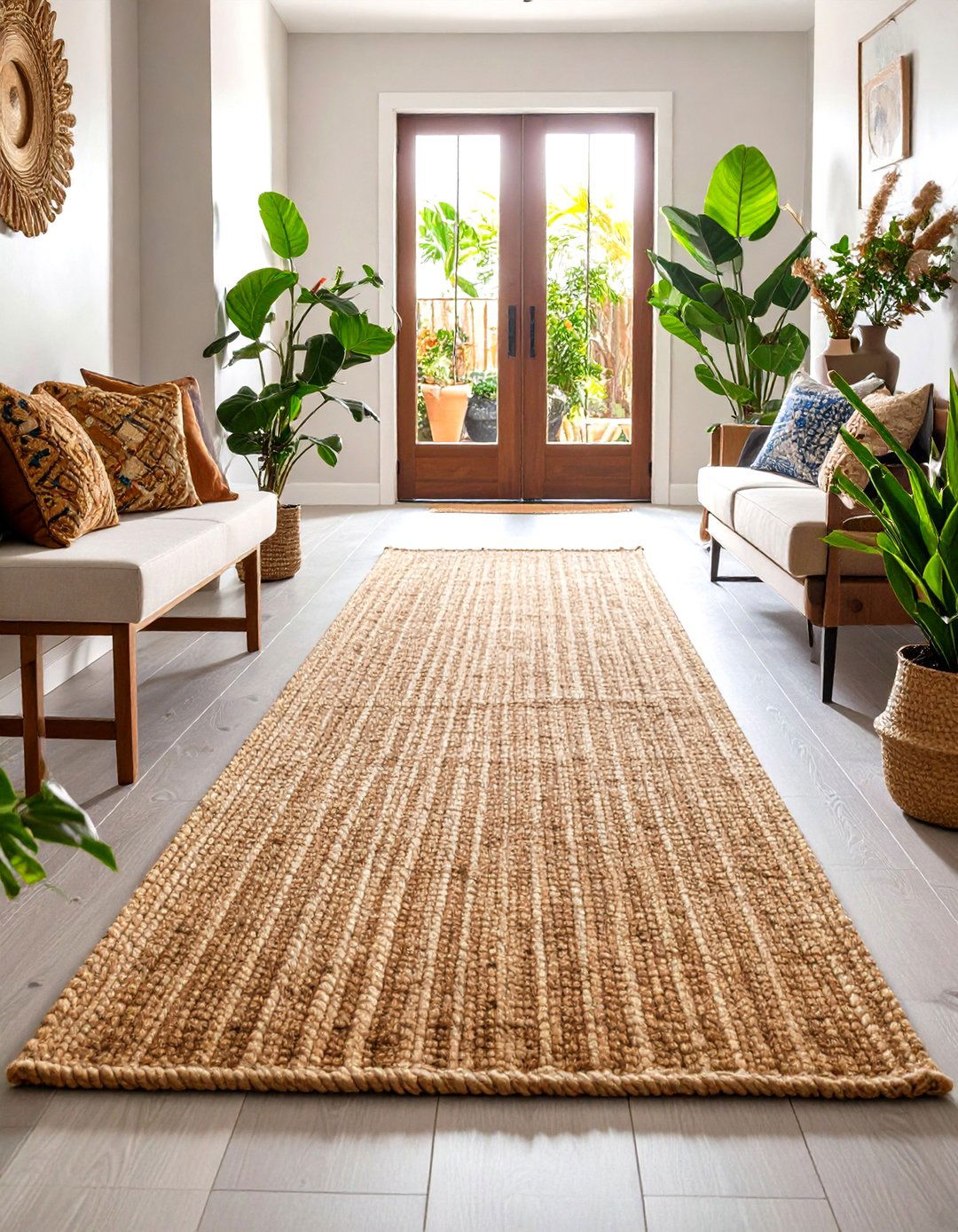 Natural Jute Runner Rugs - 24 Entryway Rug Ideas