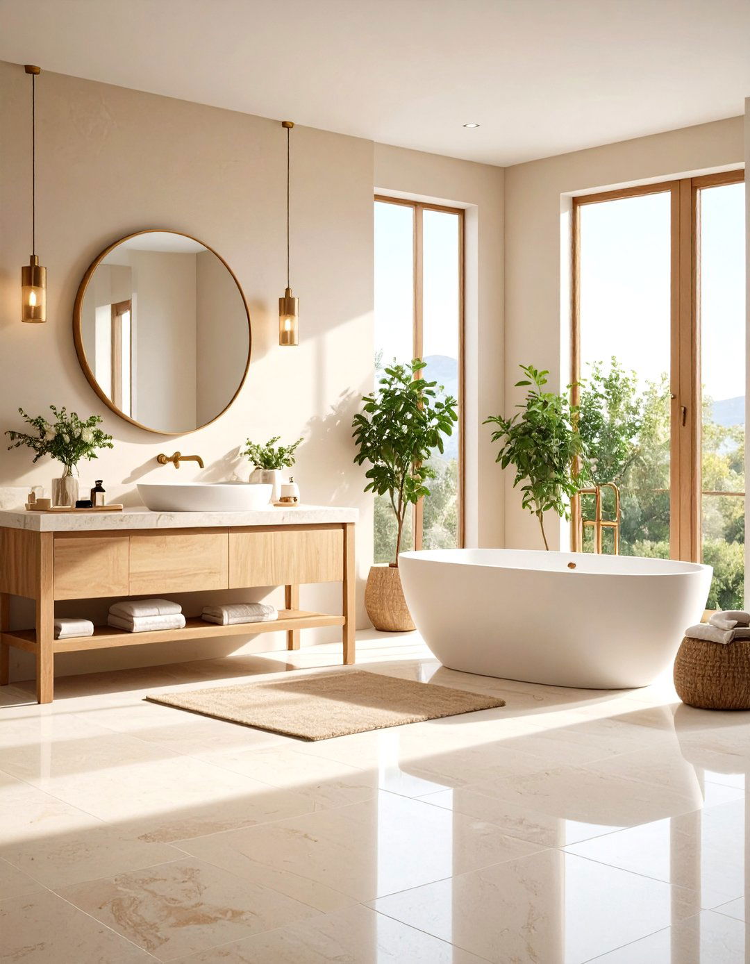 Natural Light Bathroom - 24 Tuscan Bathroom Ideas