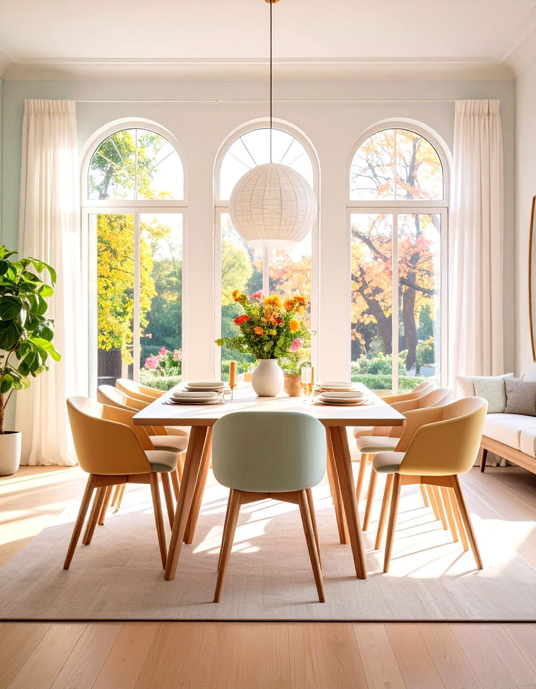 Natural Light Maximization - 24 Small Dining Room Ideas