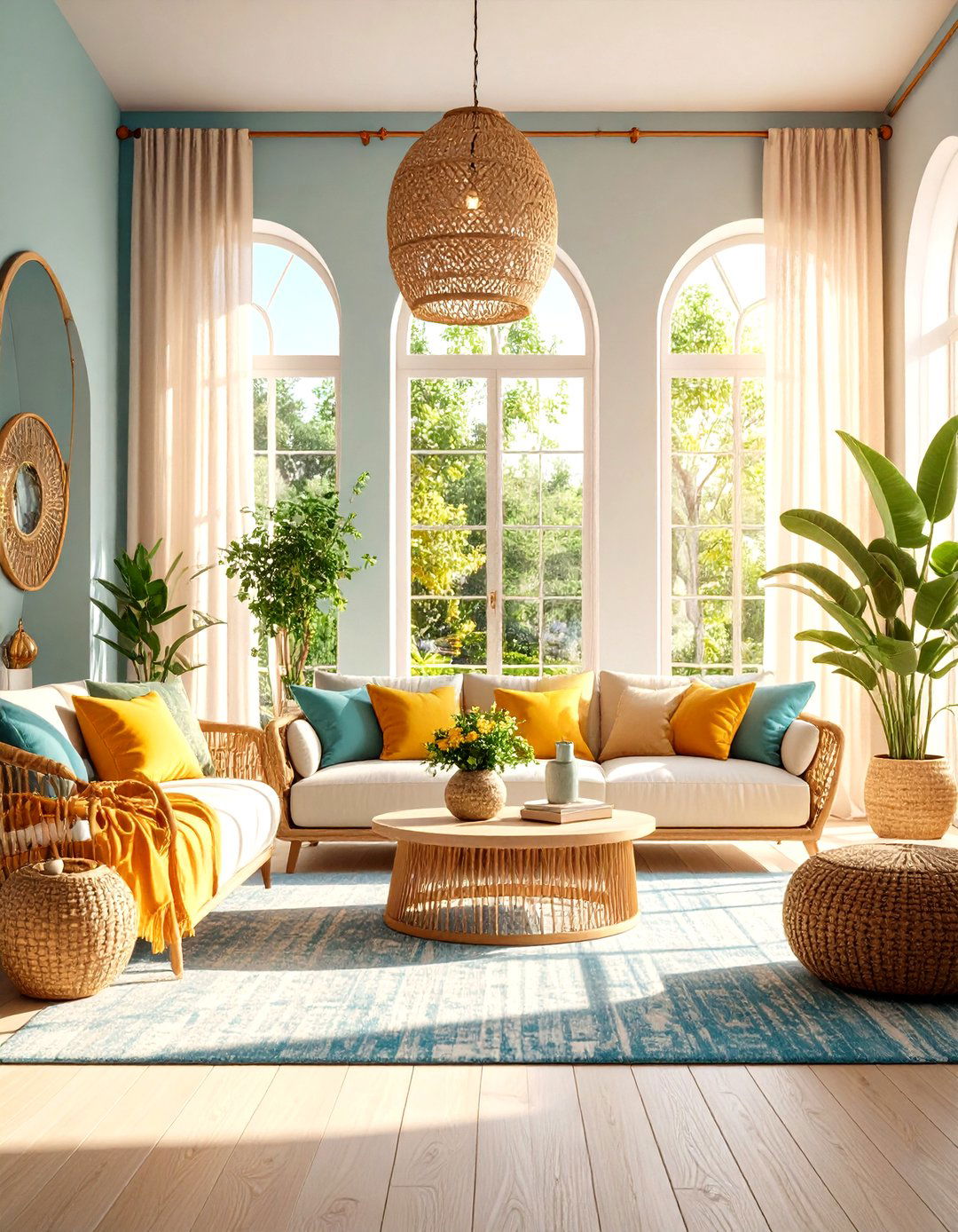 Natural Light Maximization - 24 Mediterranean Living Room Ideas