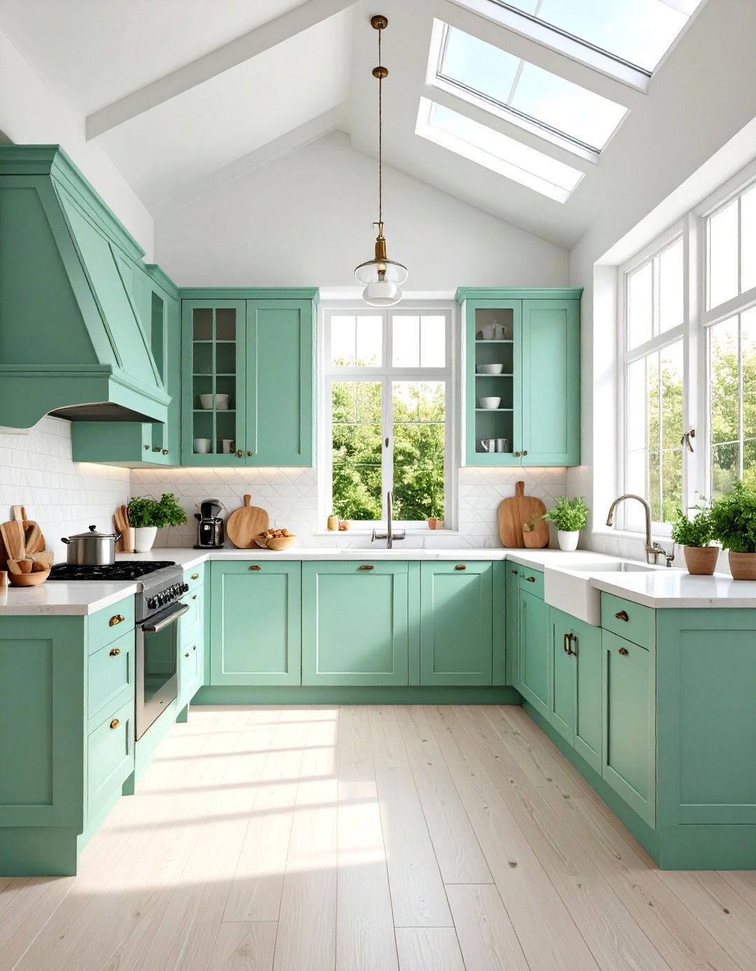 Natural Light Mint Enhancement Kitchen - 24 Mint Kitchen Decor Ideas