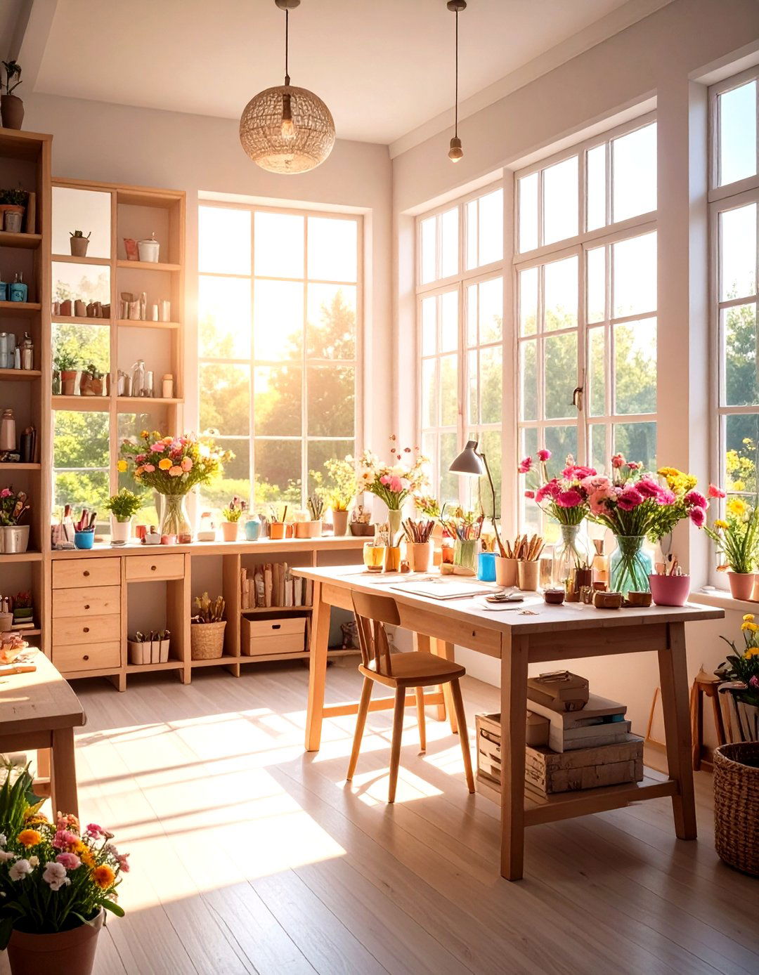Natural Light Optimization - 24 Small Craft Room Ideas