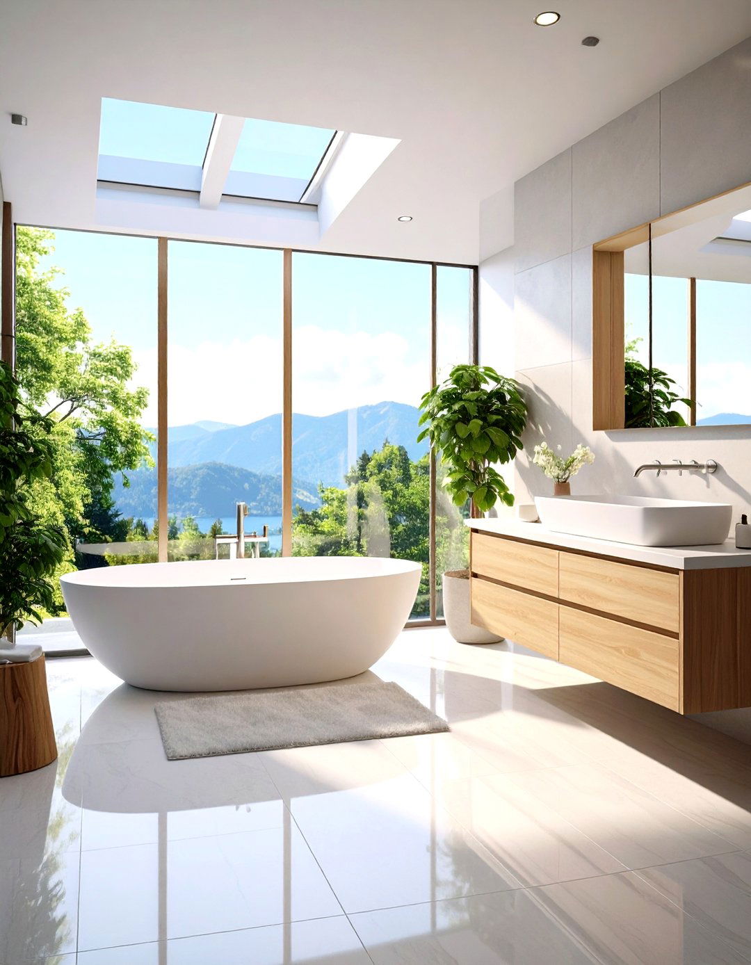 Natural Light Primary Bathroom Design - 24 Primary Bathroom Ideas