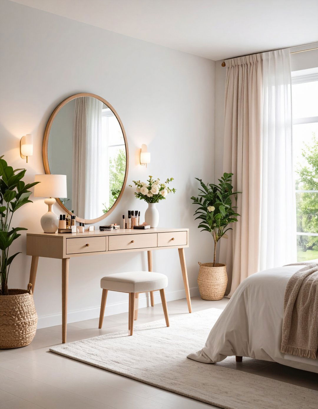 Natural Light Window Placement Vanity - 24 Makeup Vanity Ideas