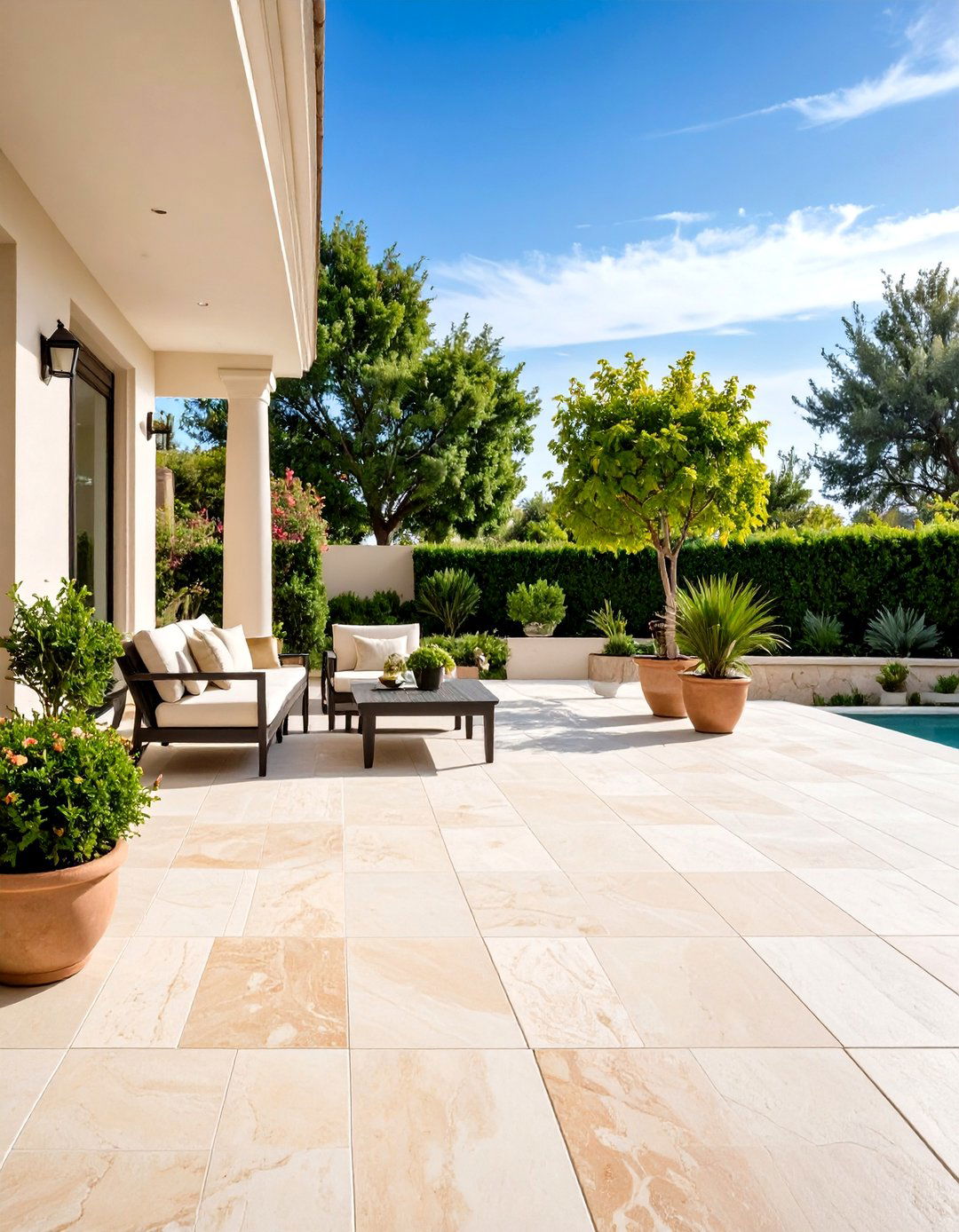 Natural Limestone Patio Tiles - 24 Patio Flooring Ideas